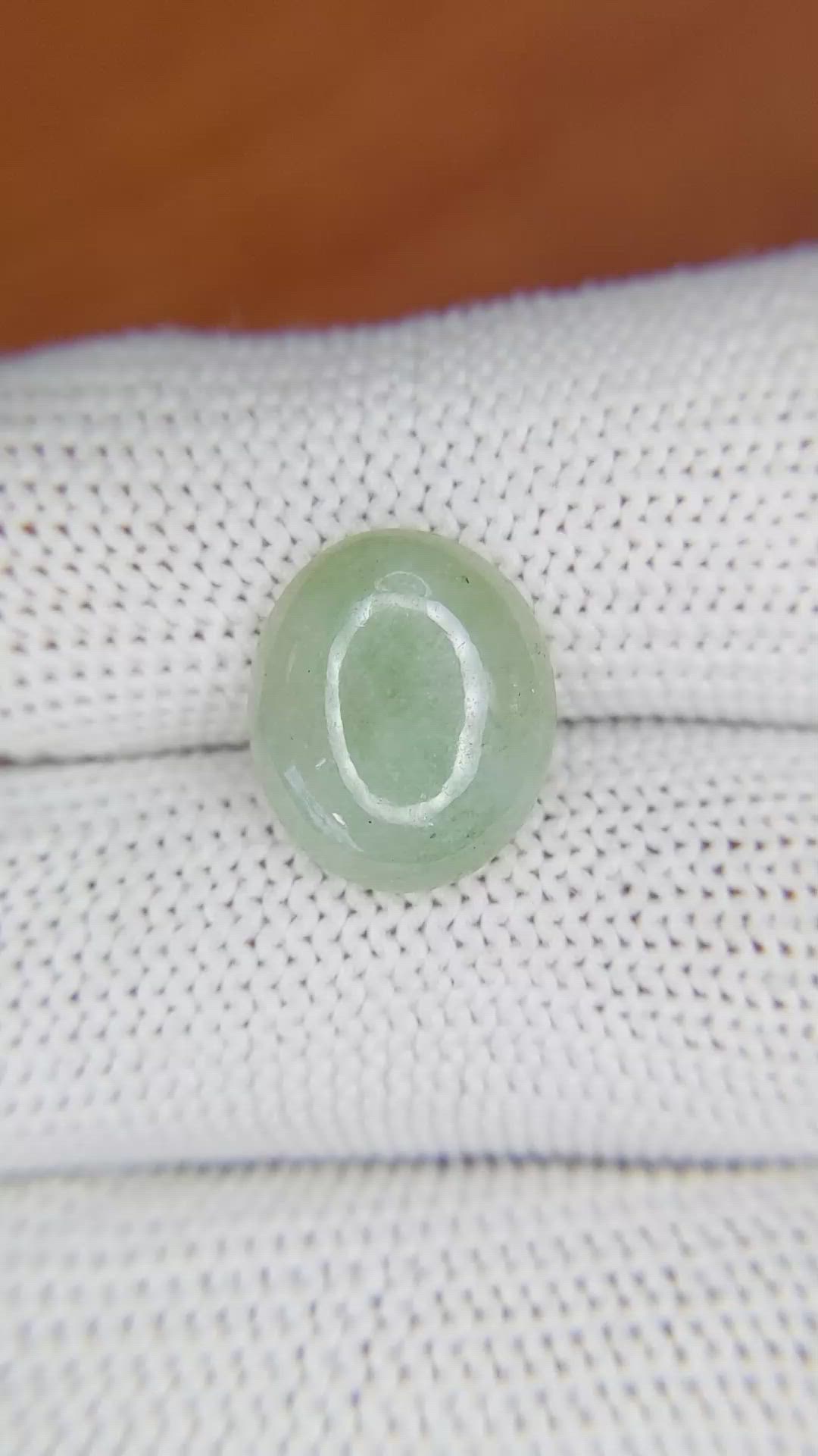 5.31 Ct. Cabochon Jade from Burma (Myanmar) Size Video