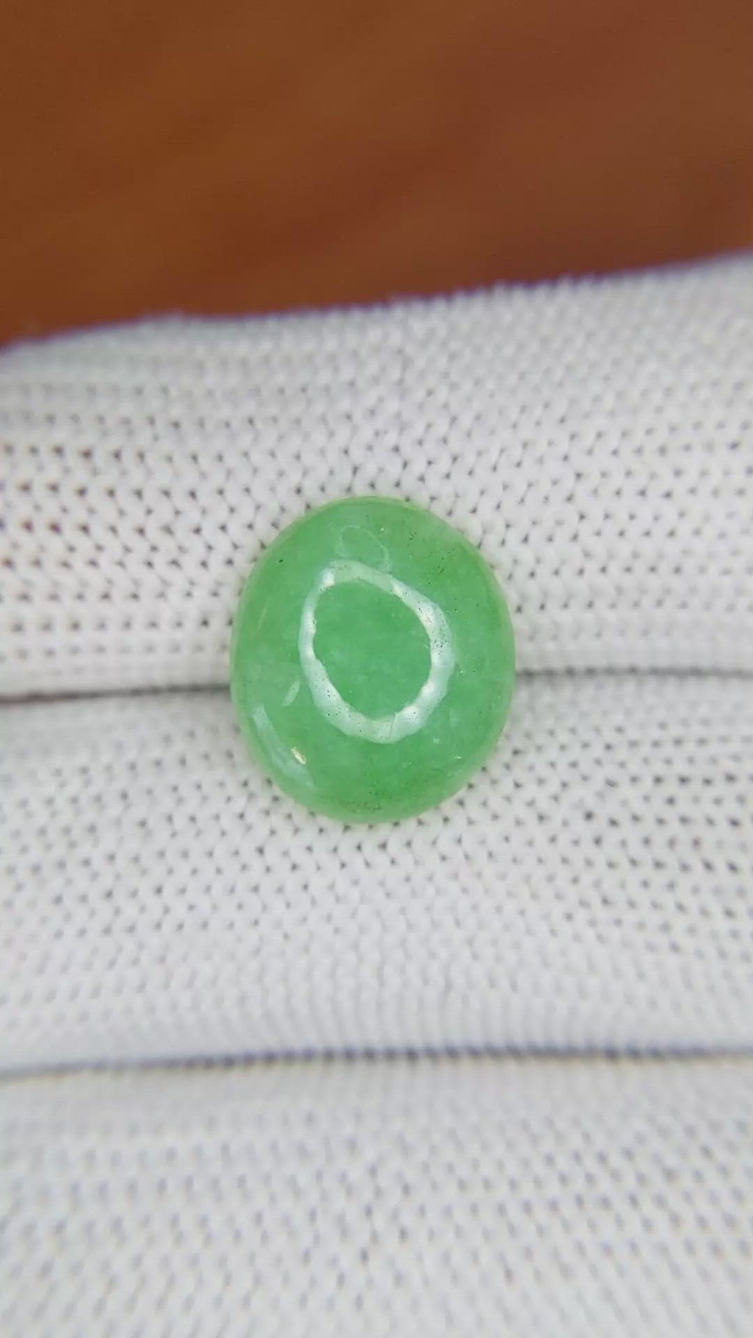 5.67 Ct. Cabochon Jade from Burma (Myanmar) Size Video
