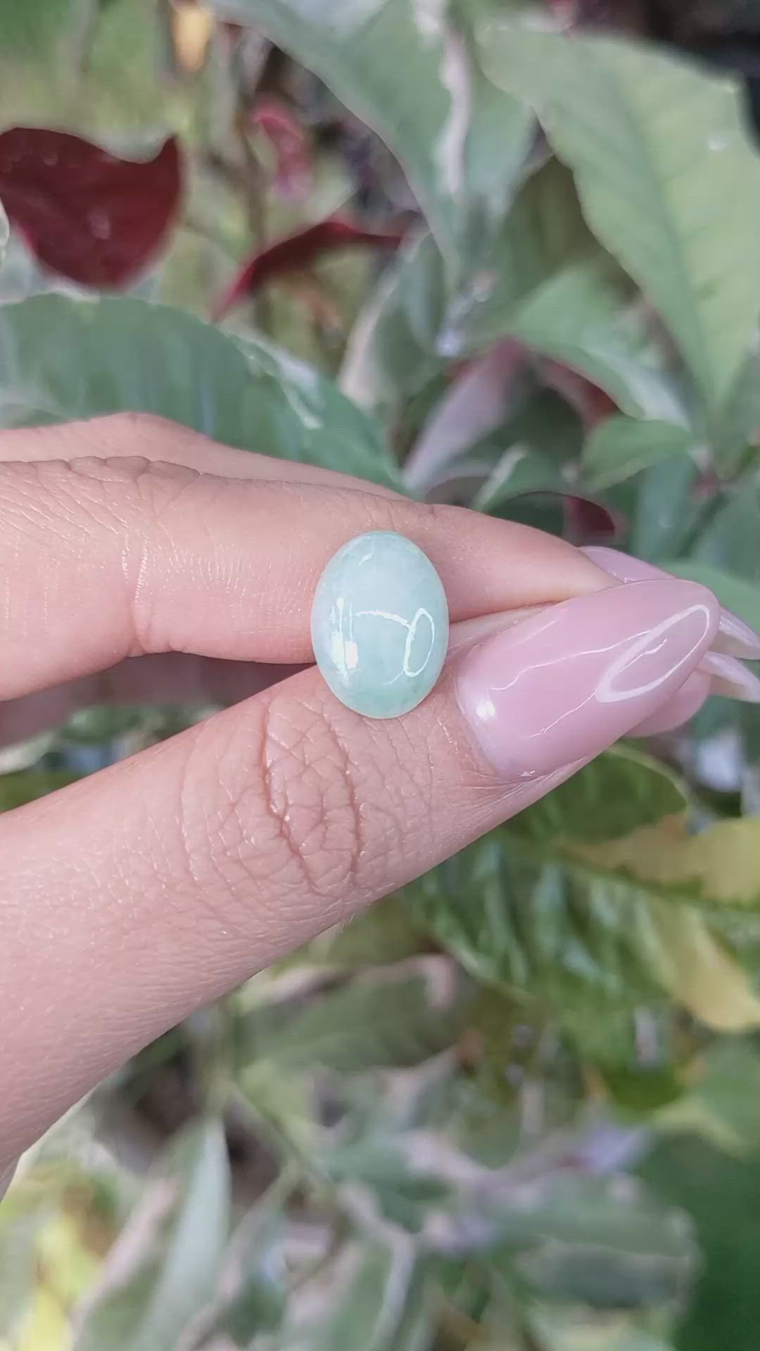 5.55 Ct. Cabochon Jade from Burma (Myanmar) Size Video