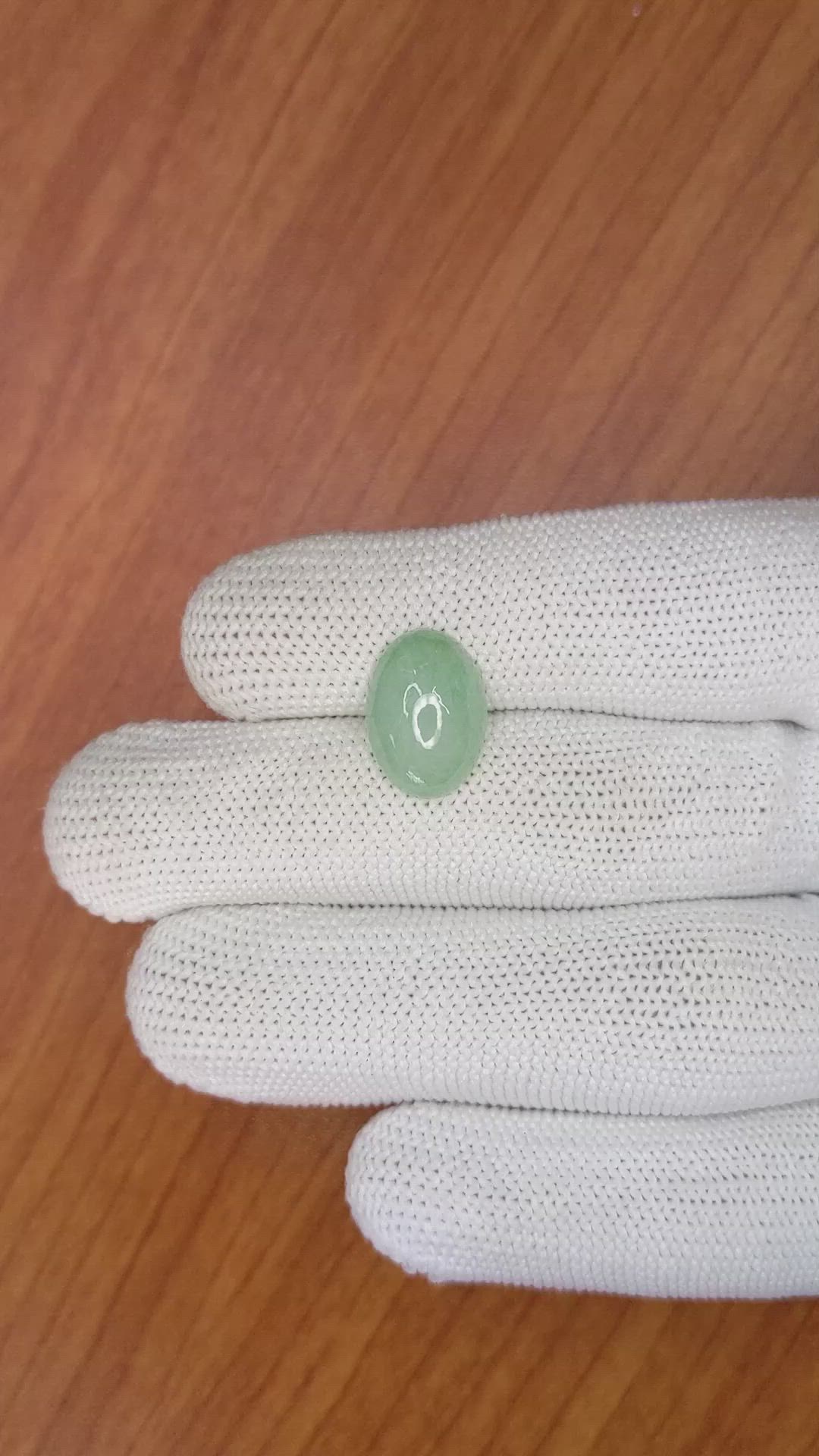 5.55 Ct. Cabochon Jade from Burma (Myanmar) Size Video