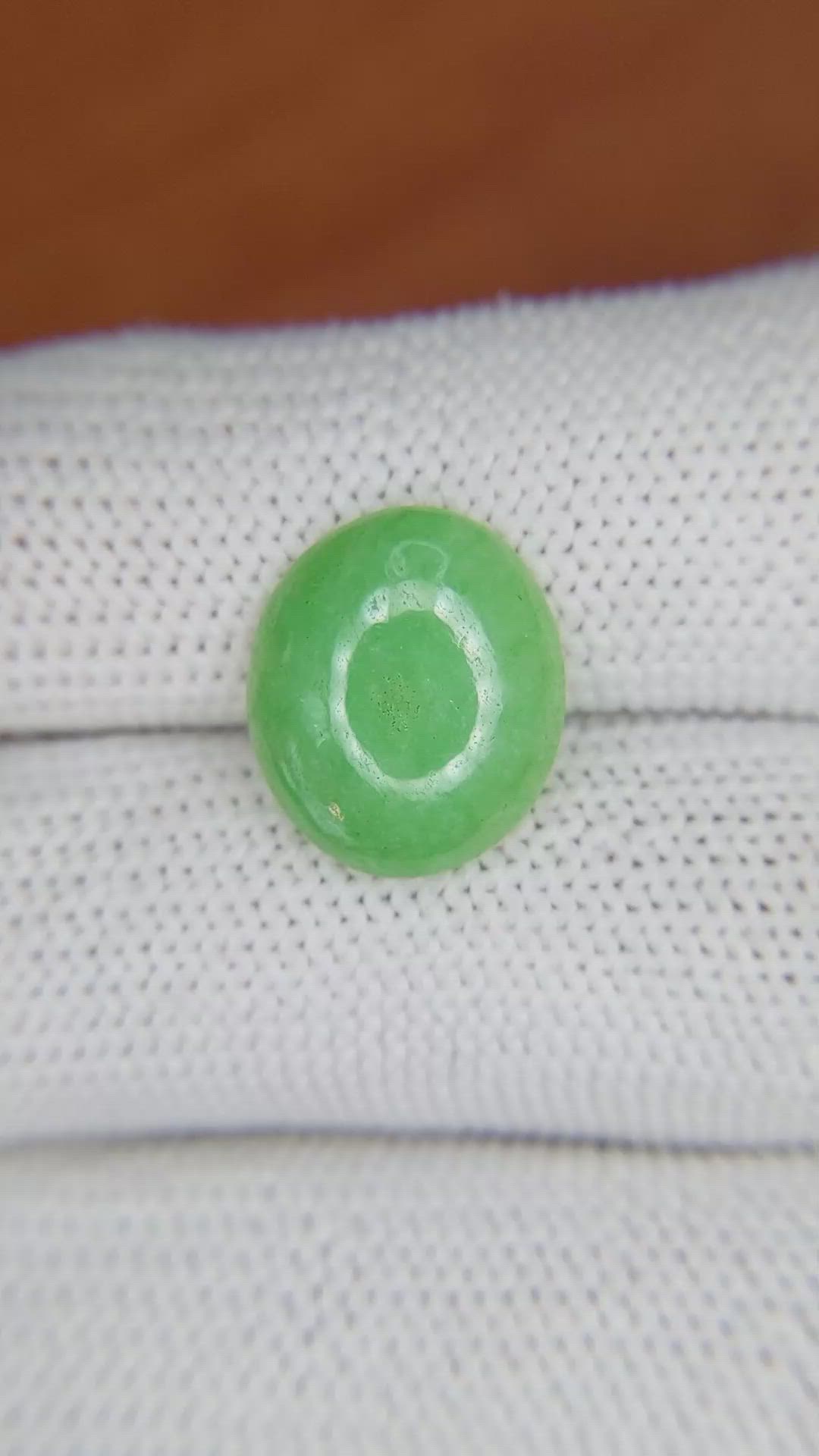 5.20 Ct. Cabochon Jade from Burma (Myanmar) Size Video
