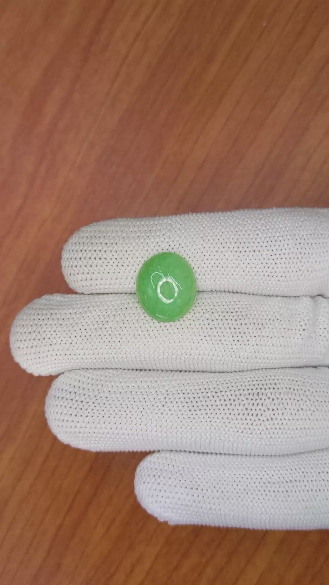 5.20 Ct. Cabochon Jade from Burma (Myanmar) Size Video