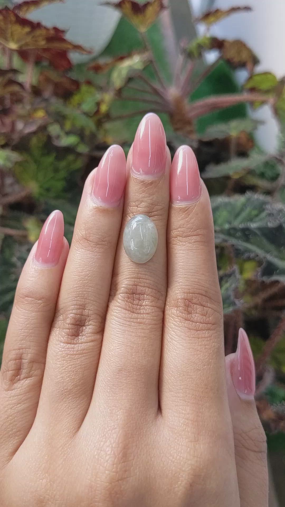 5.89 Ct. Cabochon Jade from Burma (Myanmar) Size Video