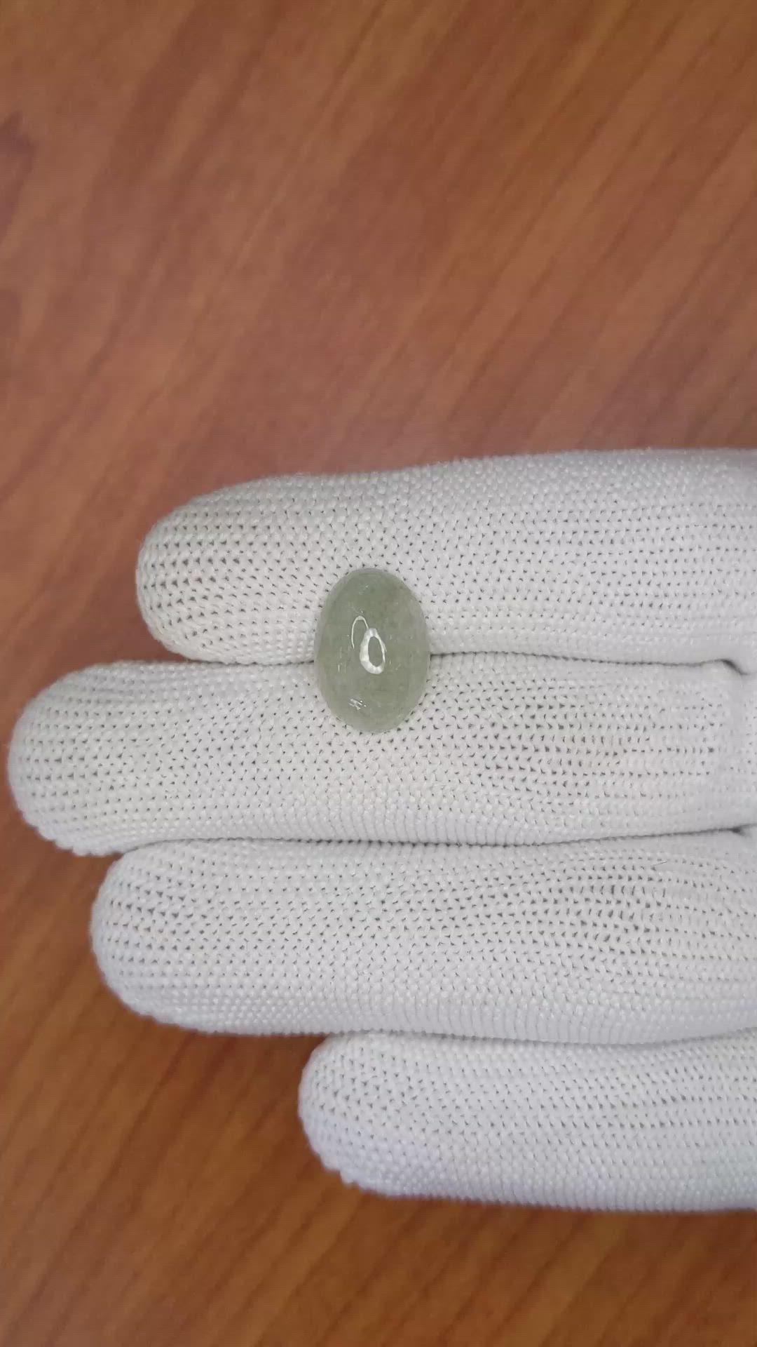 5.89 Ct. Cabochon Jade from Burma (Myanmar) Size Video