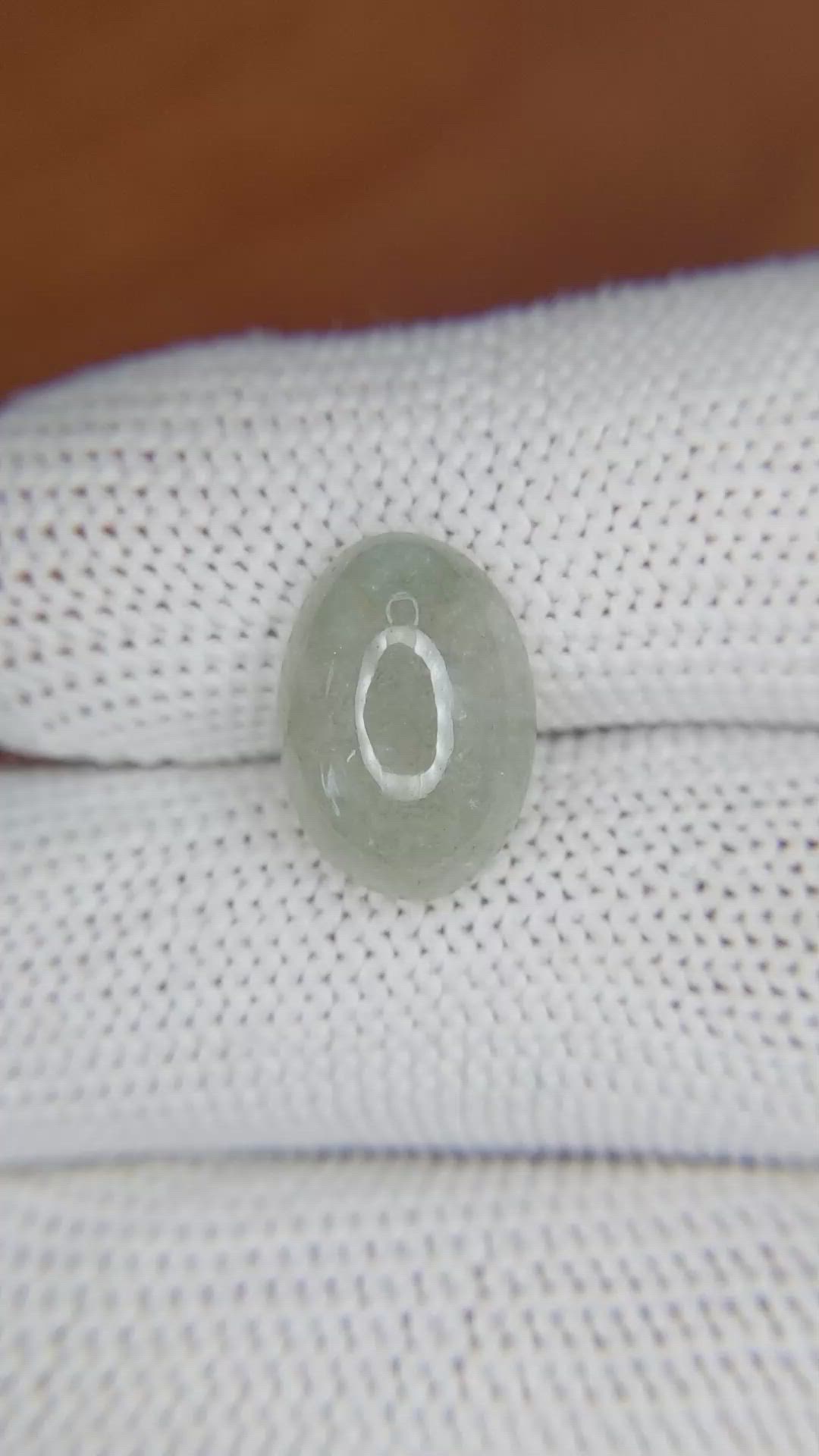 5.89 Ct. Cabochon Jade from Burma (Myanmar) Size Video