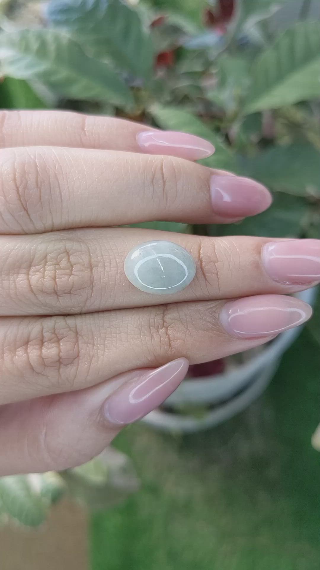 5.35 Ct. Cabochon Jade from Burma (Myanmar) Size Video