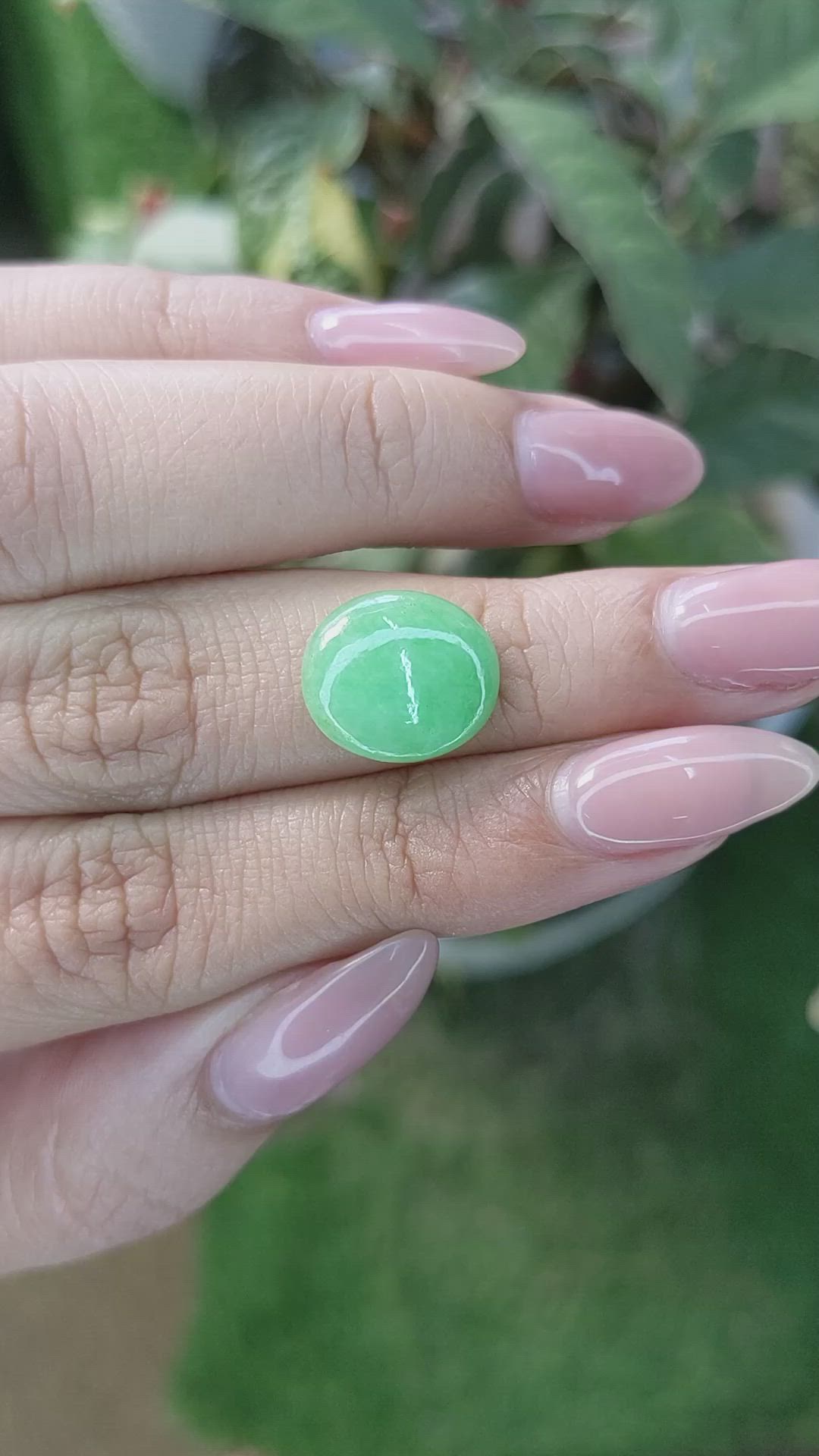 4.53 Ct. Cabochon Jade from Burma (Myanmar) Size Video