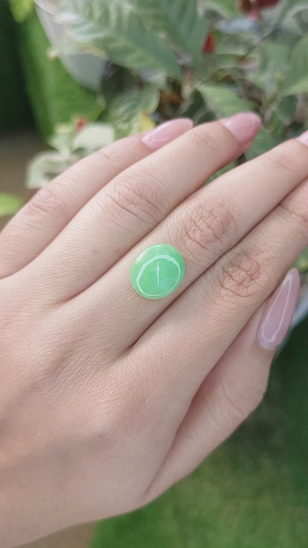 4.53 Ct. Cabochon Jade from Burma (Myanmar) Size Video