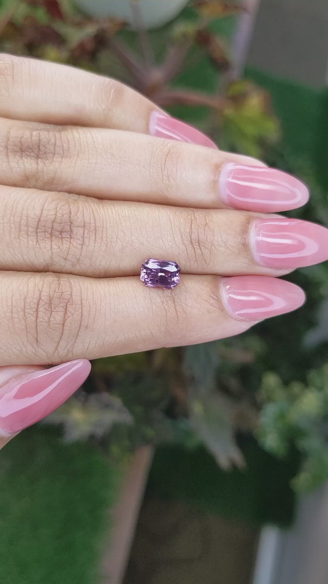 1.35 Ct. Pinkish Purple Spinel from Ceylon (Sri Lanka) Size Video