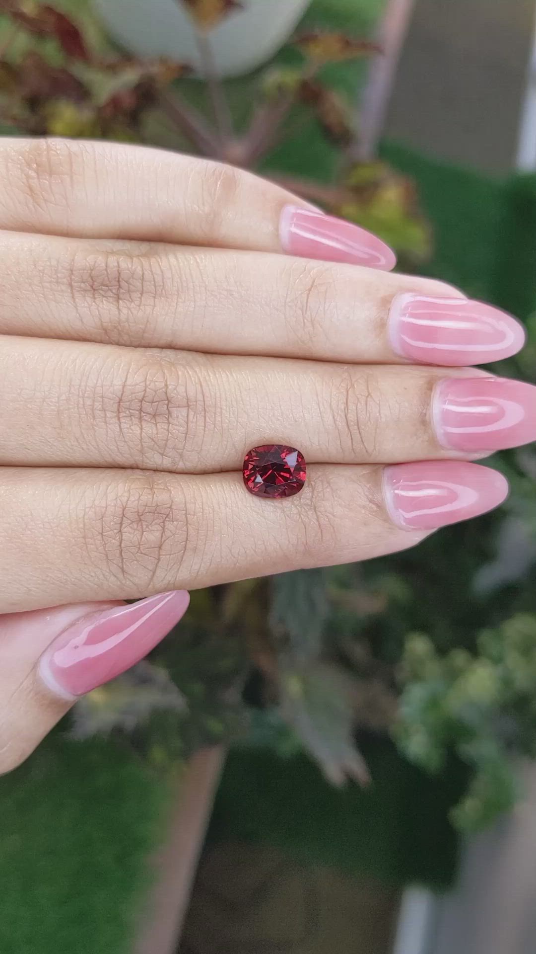 2.52 Ct. Garnet from Ceylon (Sri Lanka) Size Video