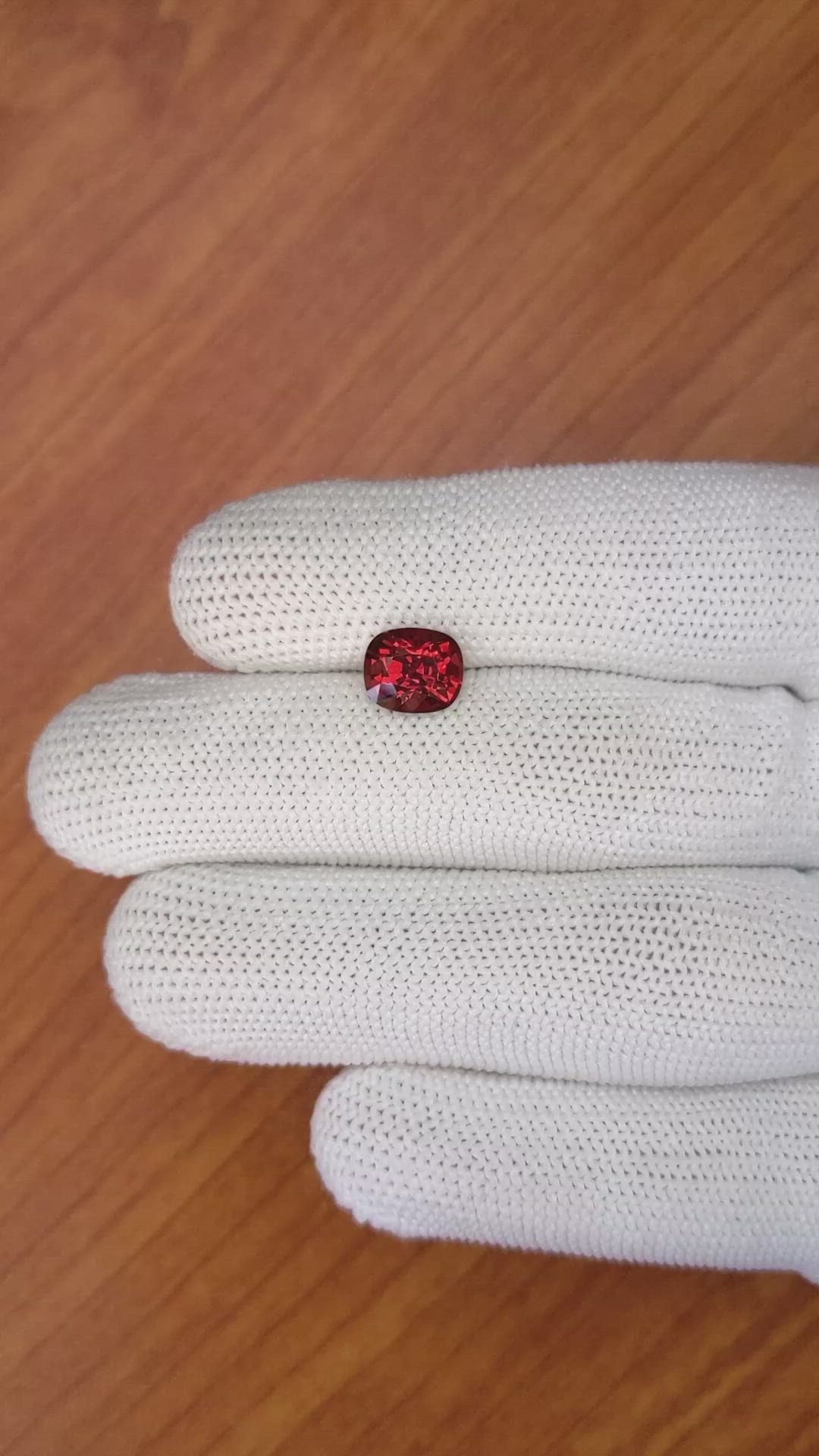 2.52 Ct. Garnet from Ceylon (Sri Lanka) Size Video
