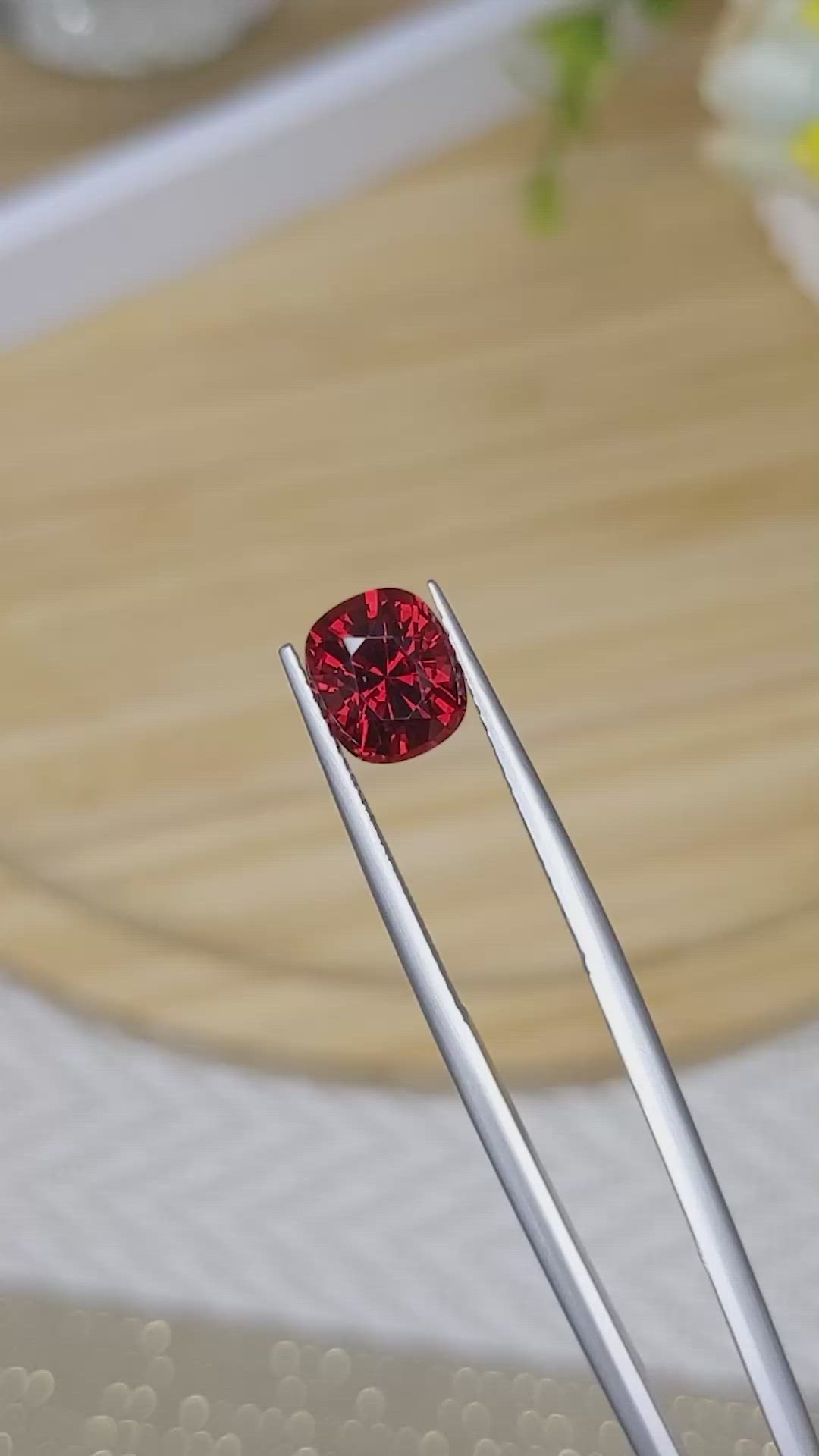 2.52 Ct. Garnet from Ceylon (Sri Lanka) Size Video