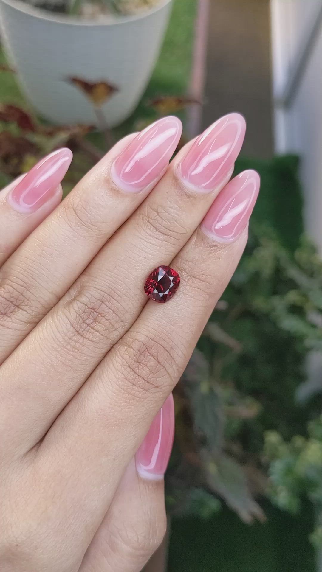 2.52 Ct. Garnet from Ceylon (Sri Lanka) Size Video