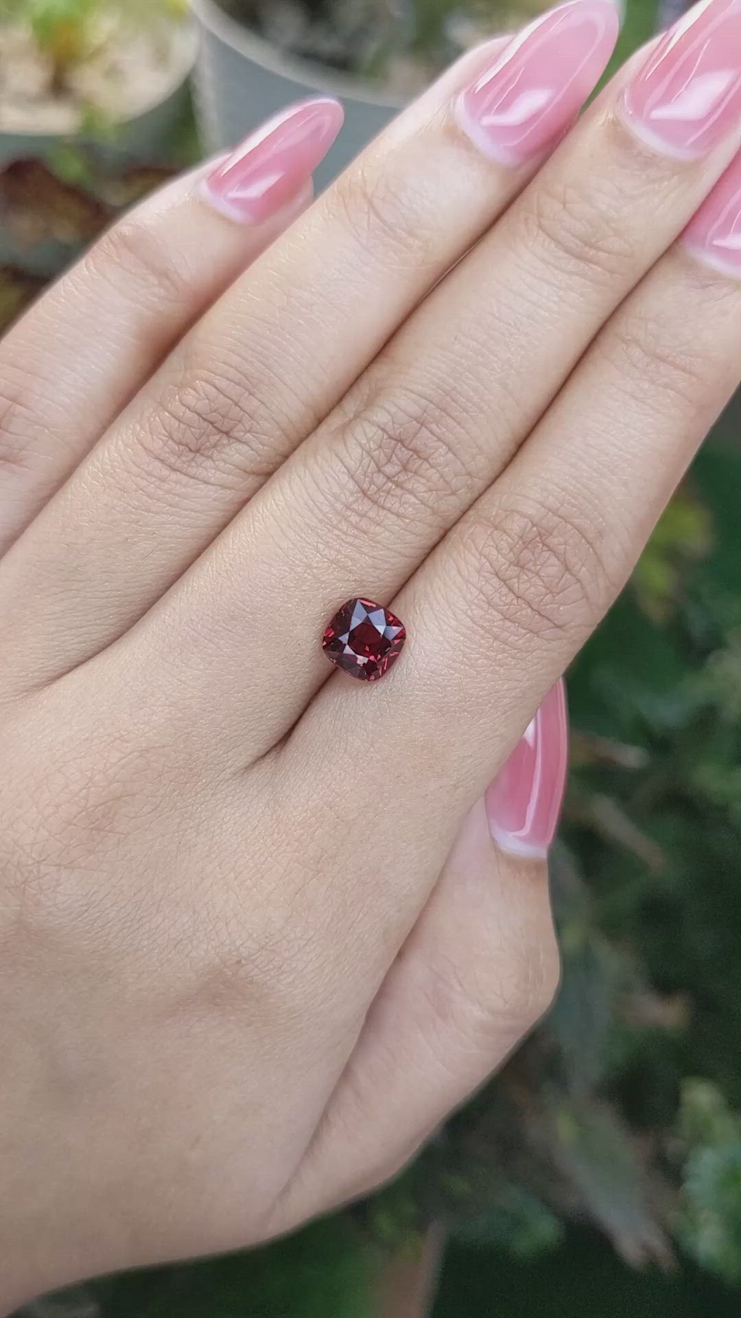 2.05 Ct. Garnet from Ceylon (Sri Lanka) Size Video