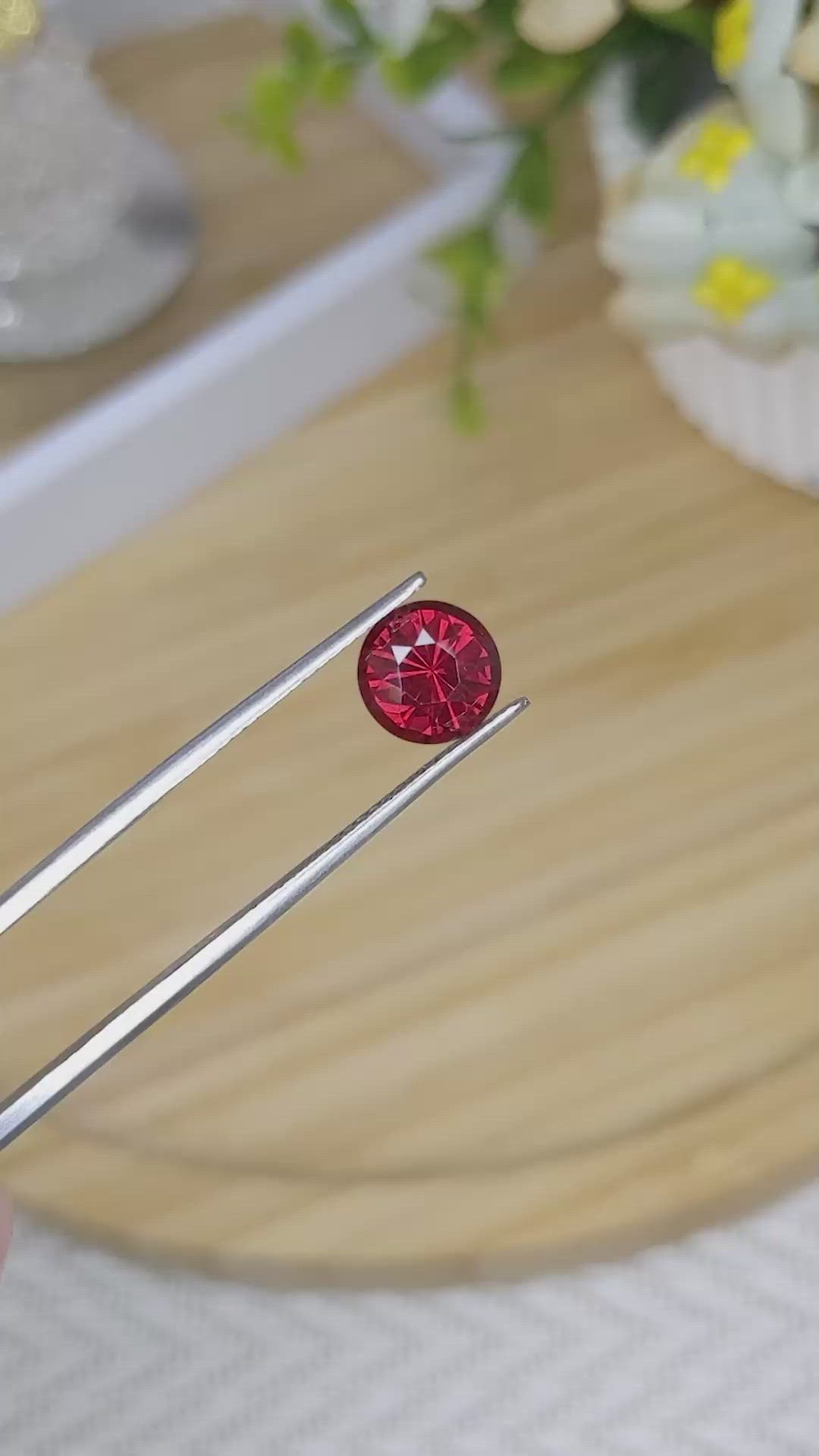 2.37 Ct. Garnet from Ceylon (Sri Lanka) Size Video