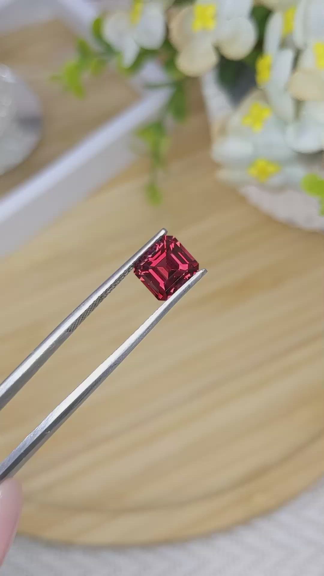 2.41 Ct. Garnet from Ceylon (Sri Lanka) Size Video