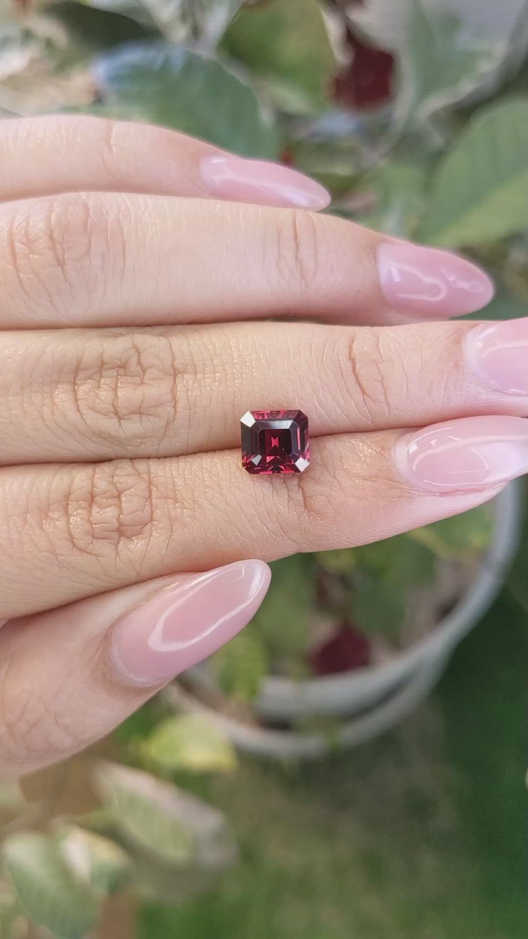 2.41 Ct. Garnet from Ceylon (Sri Lanka) Size Video