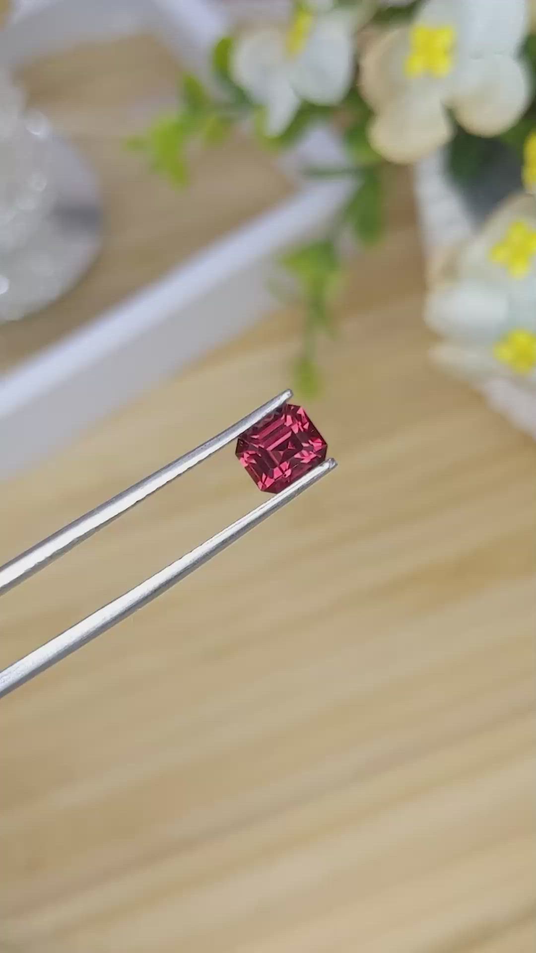 1.16 Ct. Garnet from Ceylon (Sri Lanka) Size Video