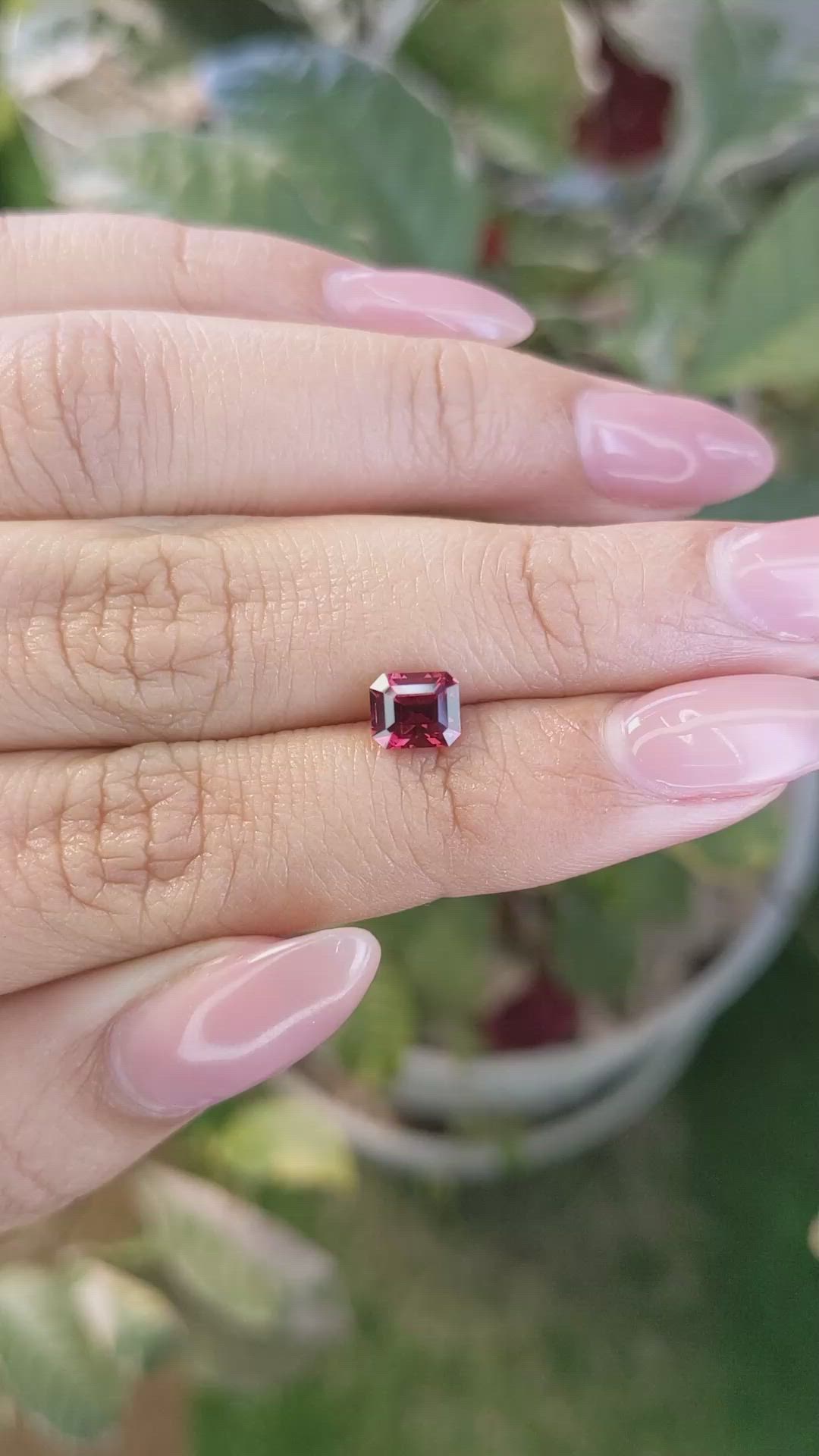 1.16 Ct. Garnet from Ceylon (Sri Lanka) Size Video