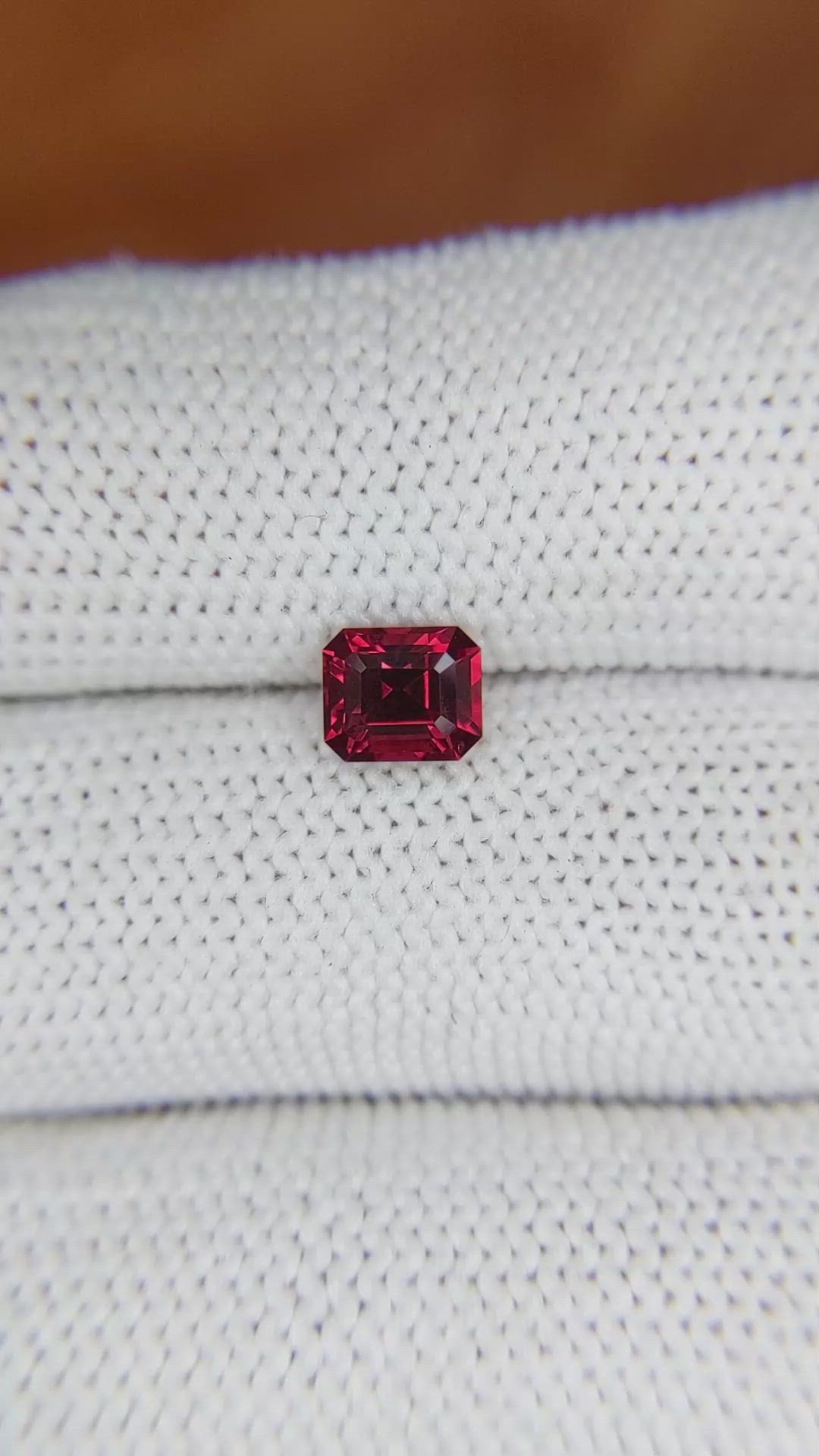1.16 Ct. Garnet from Ceylon (Sri Lanka) Size Video