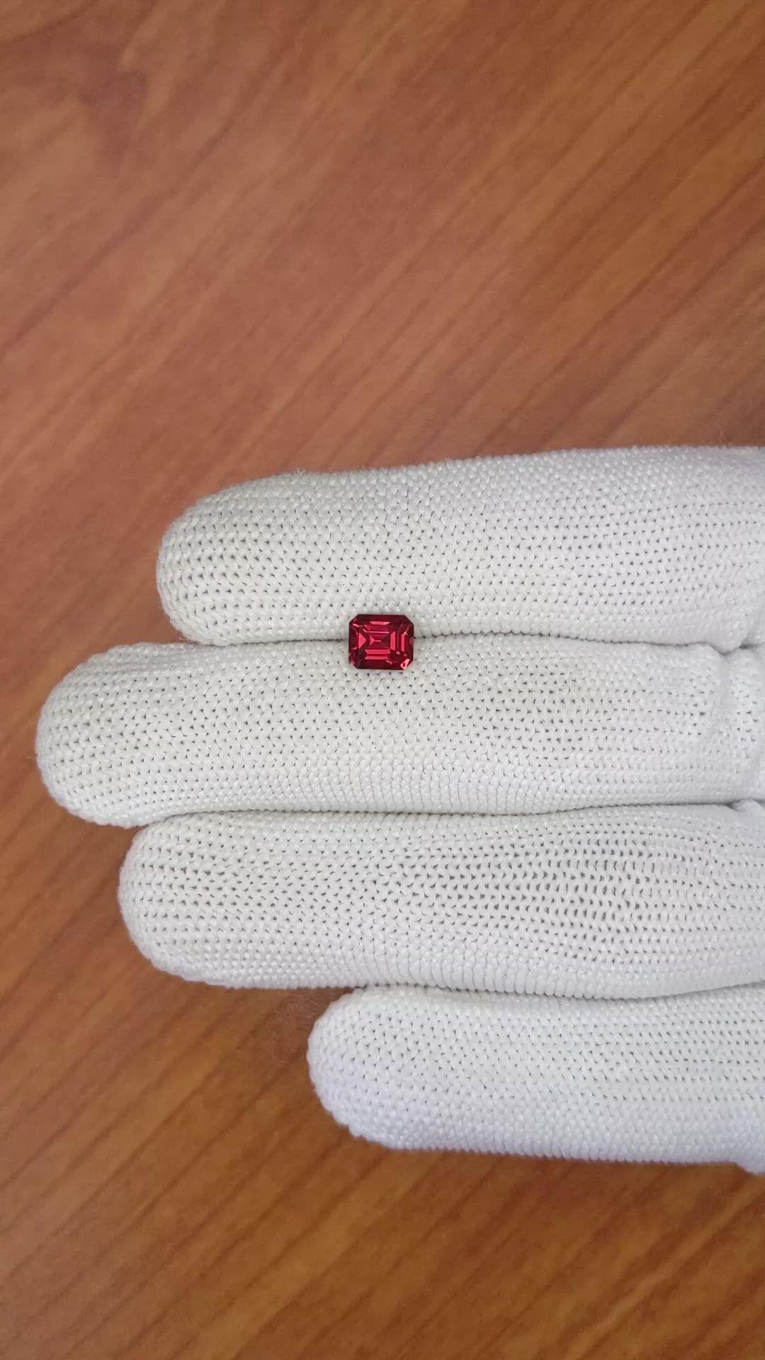 1.16 Ct. Garnet from Ceylon (Sri Lanka) Size Video