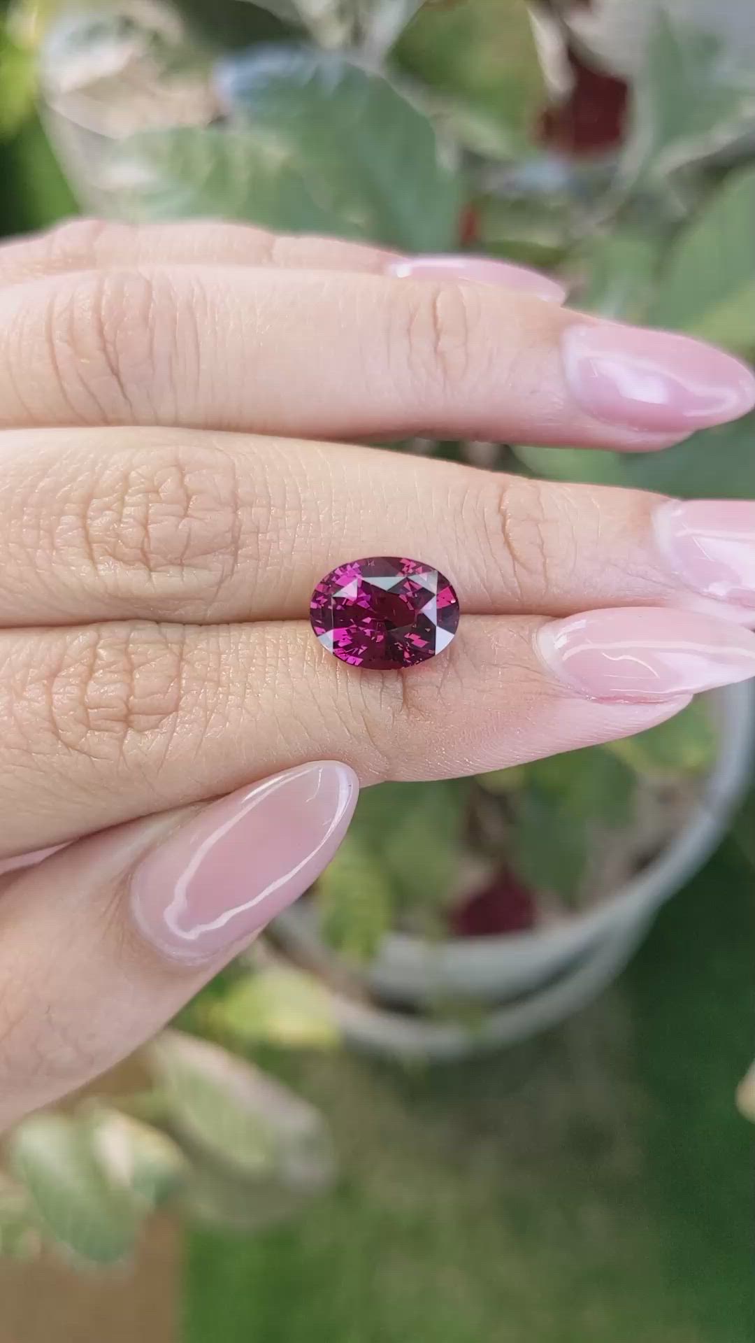 5.27 Ct. Garnet from Ceylon (Sri Lanka) Size Video