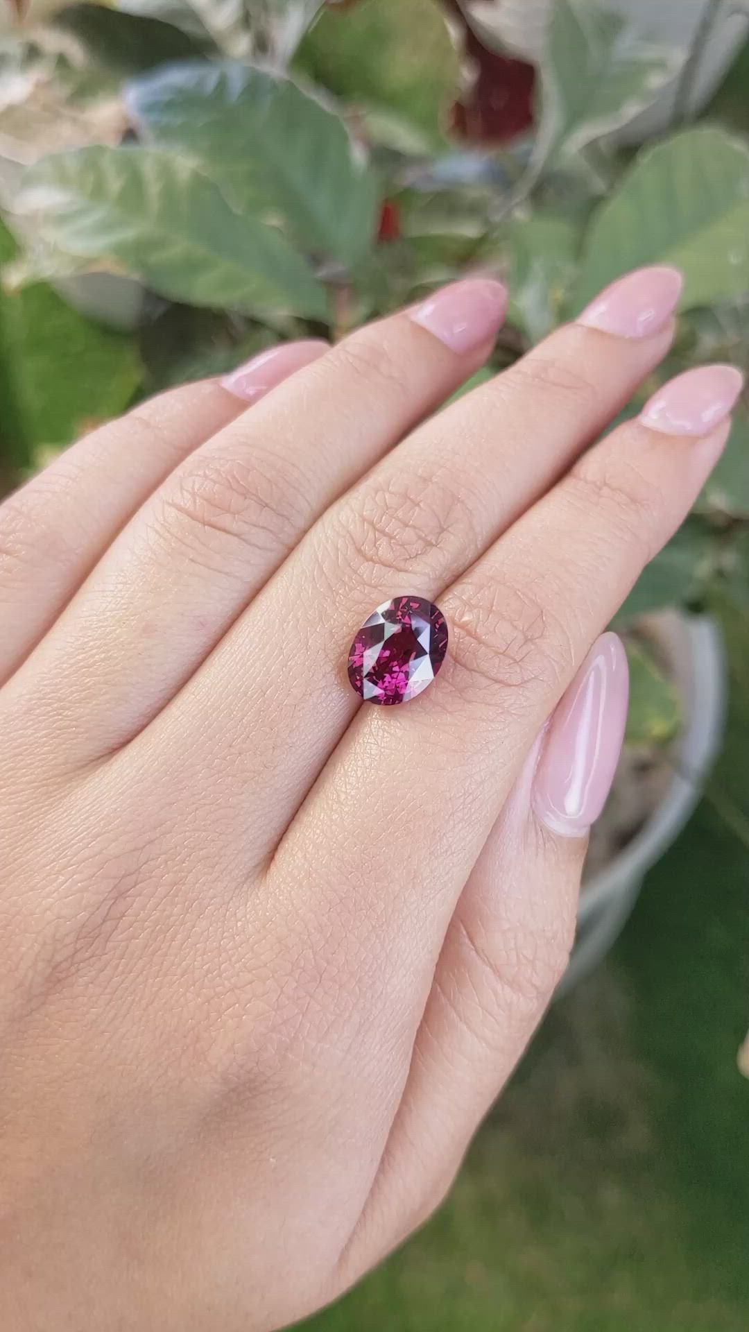 5.27 Ct. Garnet from Ceylon (Sri Lanka) Size Video