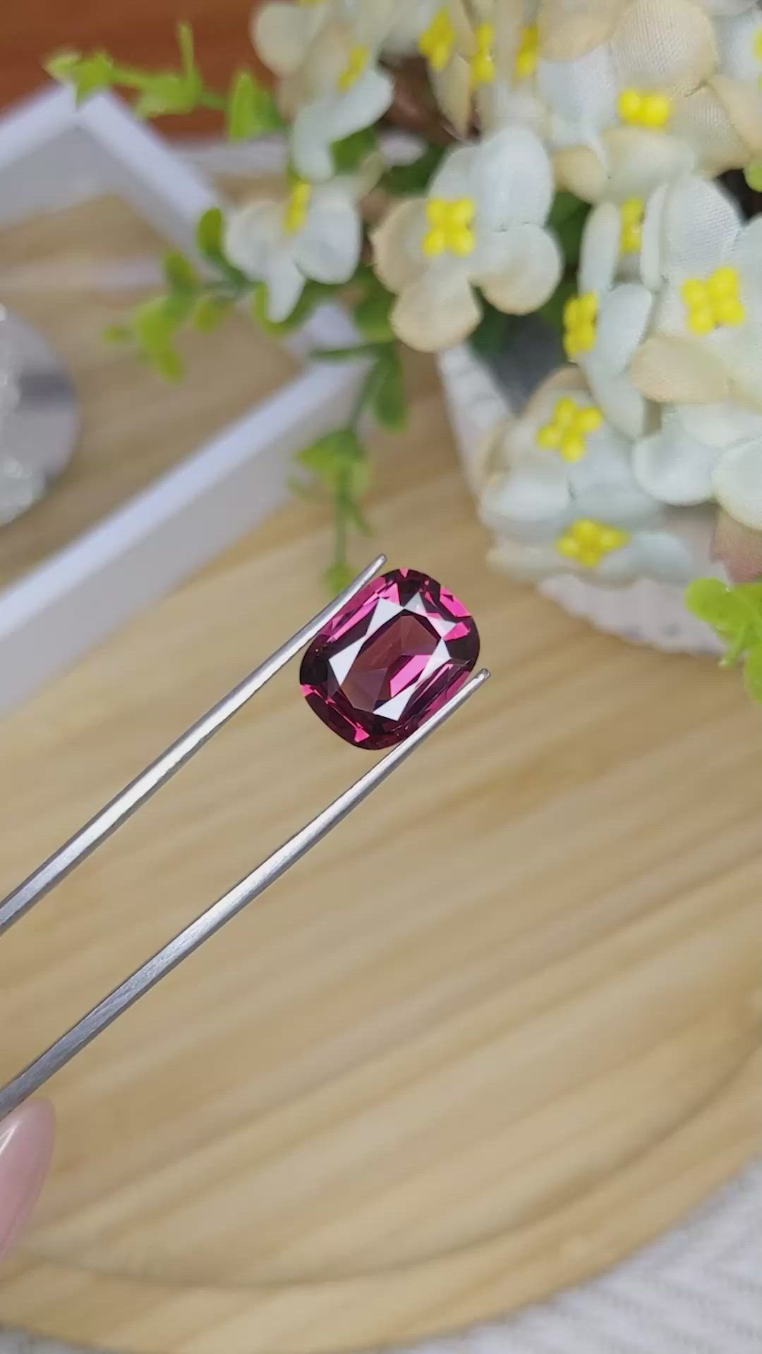 7.25 Ct. Garnet from Ceylon (Sri Lanka) Size Video