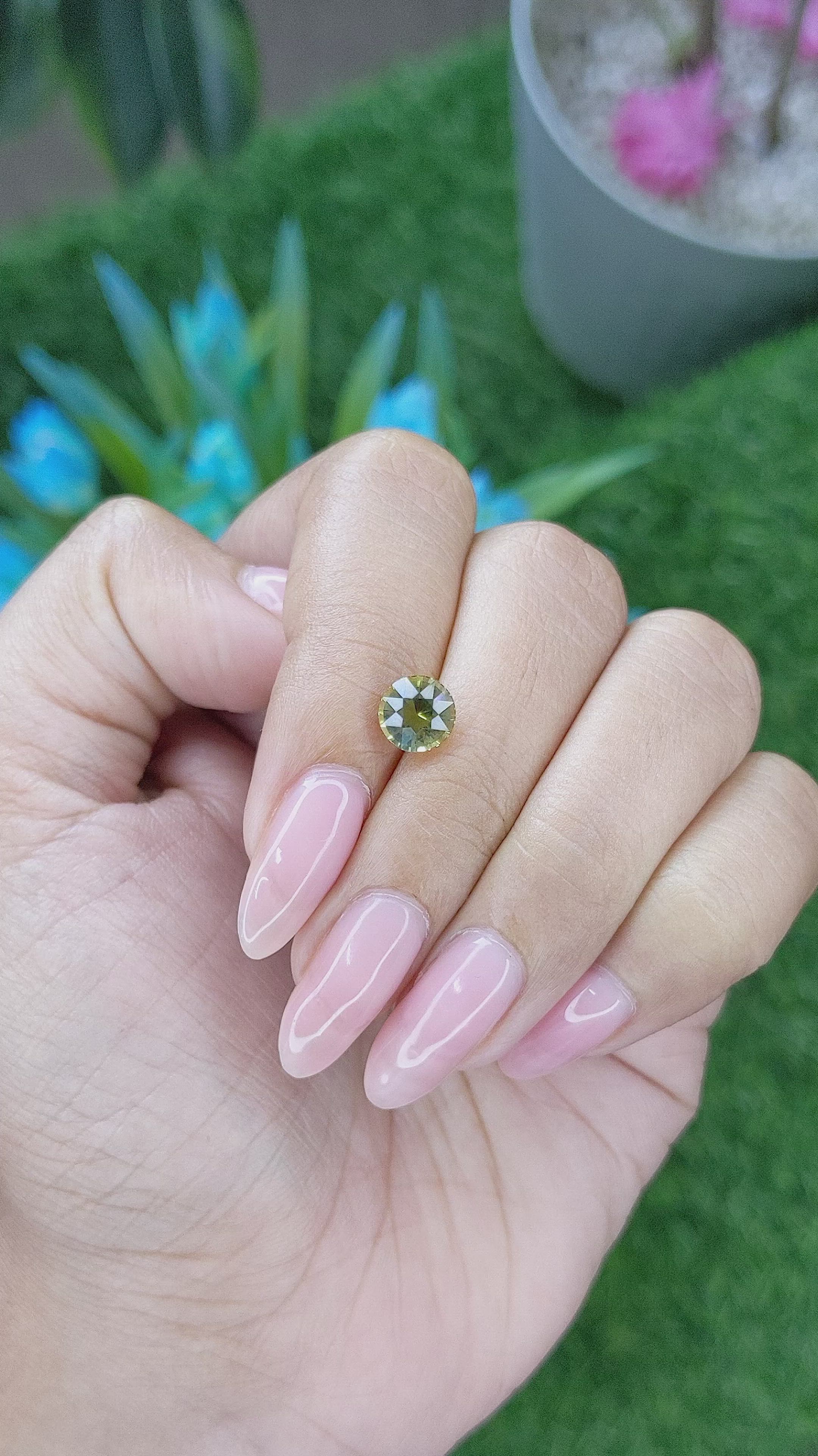 1.69 Ct. Chrysoberyl from Tanzania Size Video