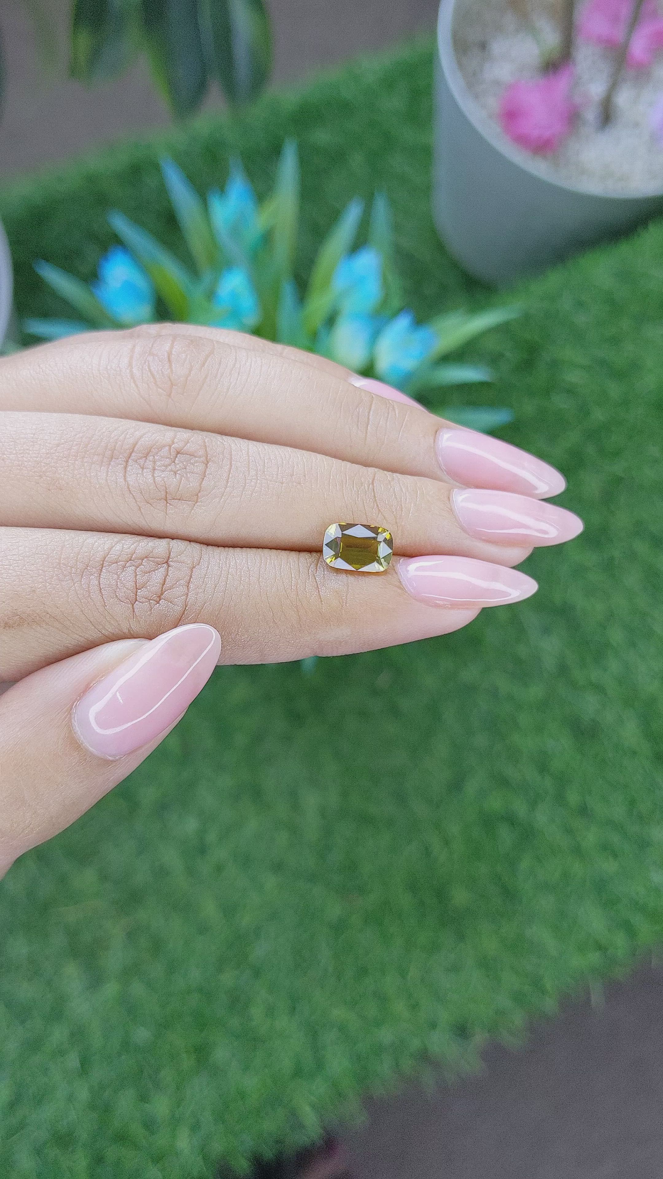 1.87 Ct. Chrysoberyl from Tanzania Size Video