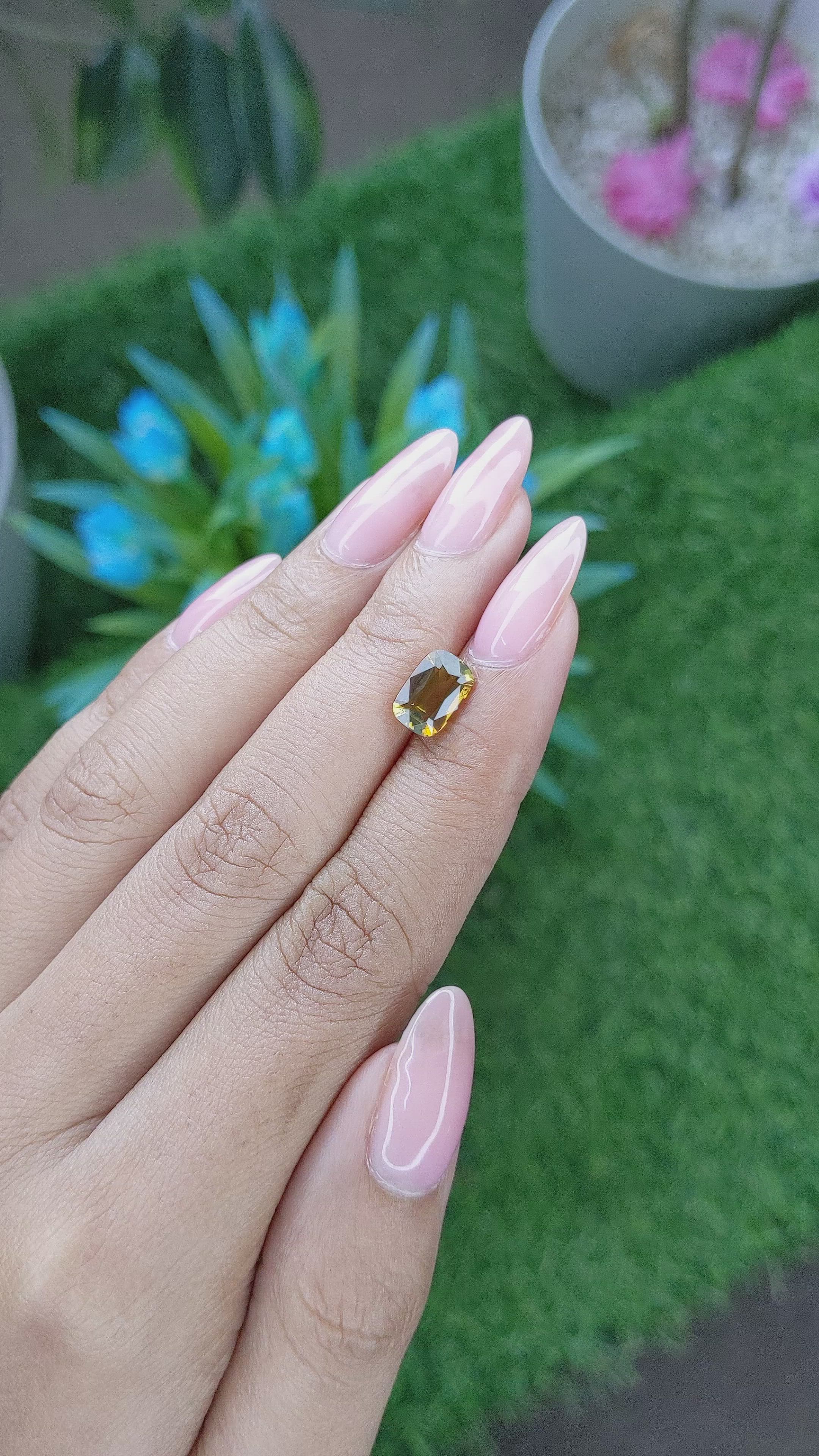 1.87 Ct. Chrysoberyl from Tanzania Size Video