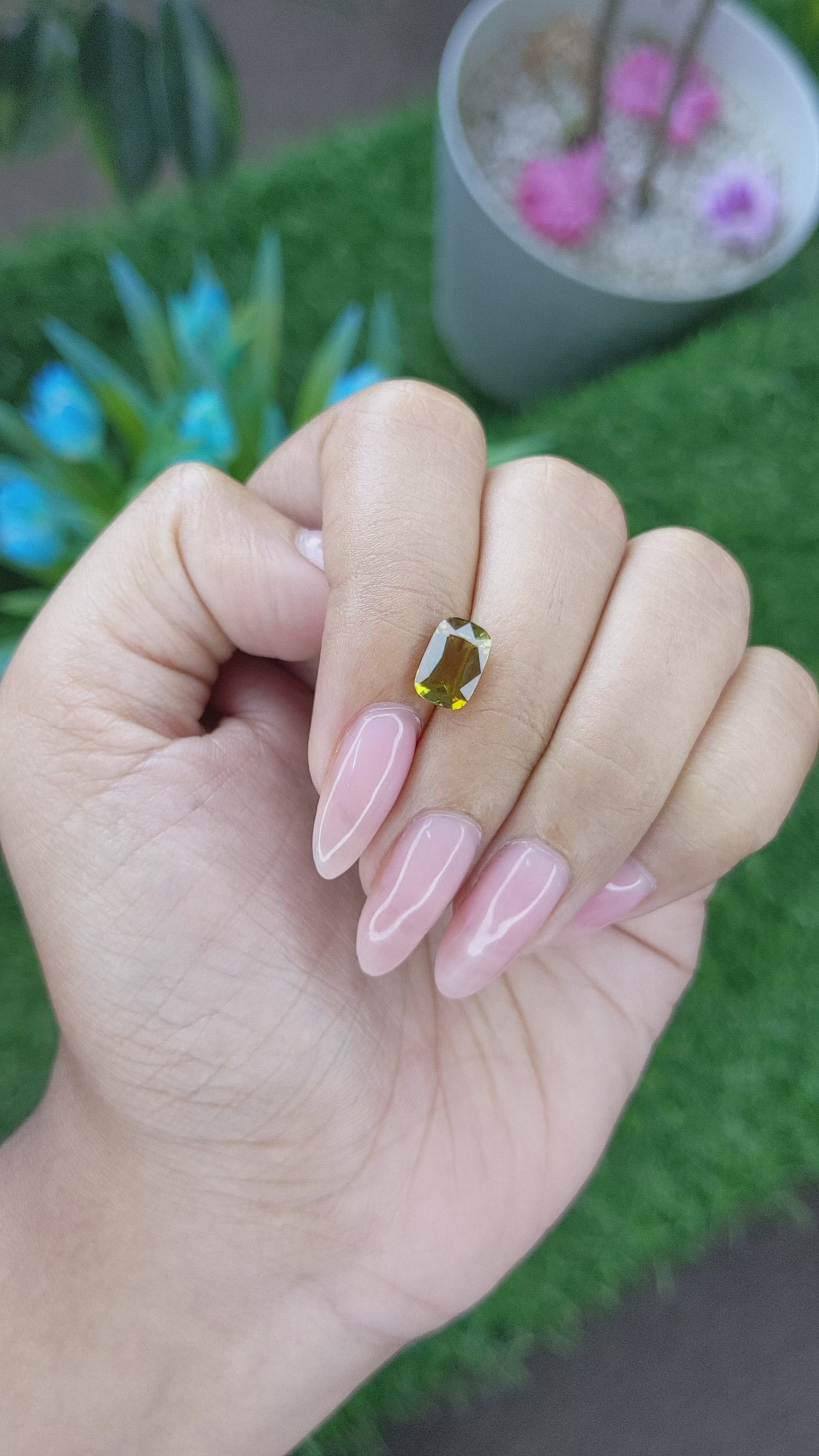 1.87 Ct. Chrysoberyl from Tanzania Size Video