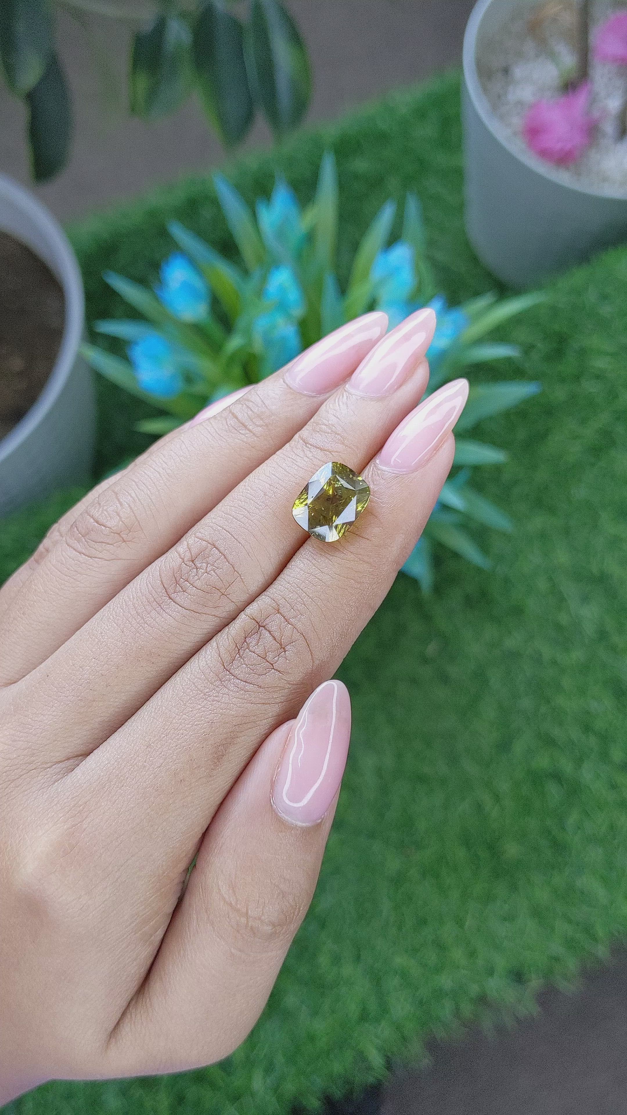 7.51 Ct. Chrysoberyl from Tanzania Size Video