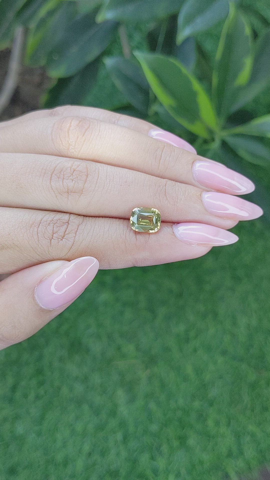 2.59 Ct. Chrysoberyl from Tanzania Size Video