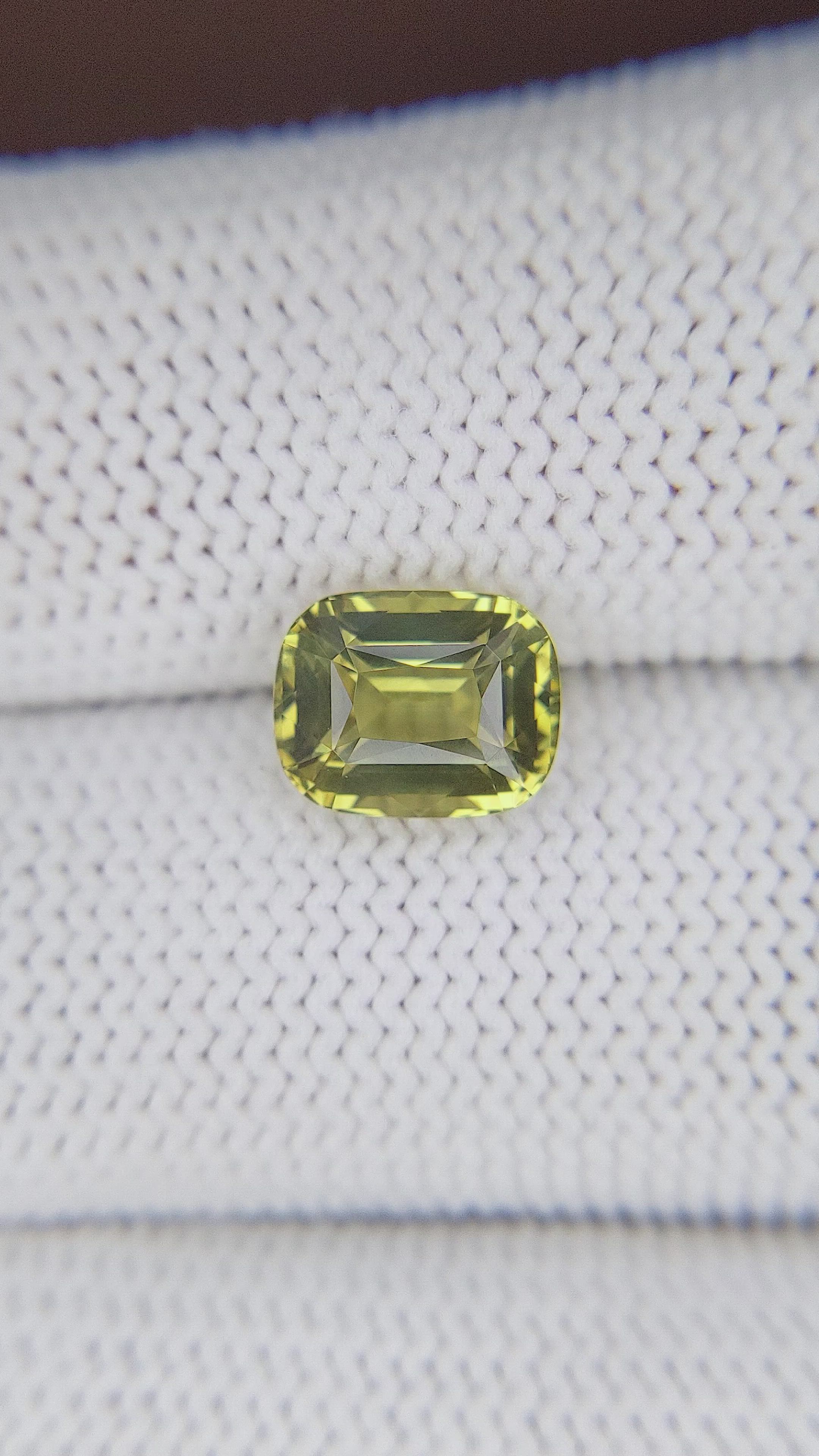 2.59 Ct. Chrysoberyl from Tanzania Size Video