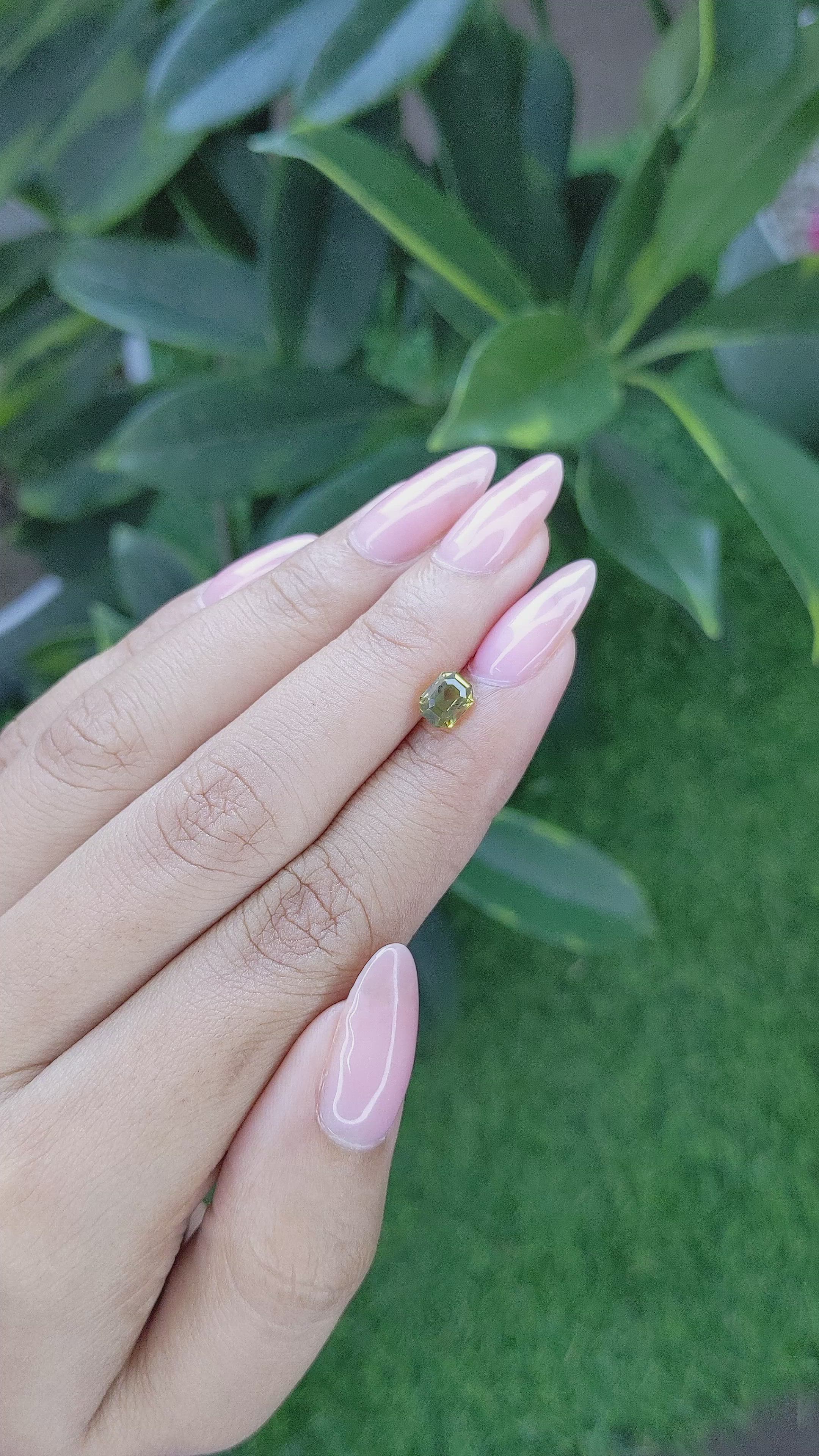 1.04 Ct. Chrysoberyl from Tanzania Size Video