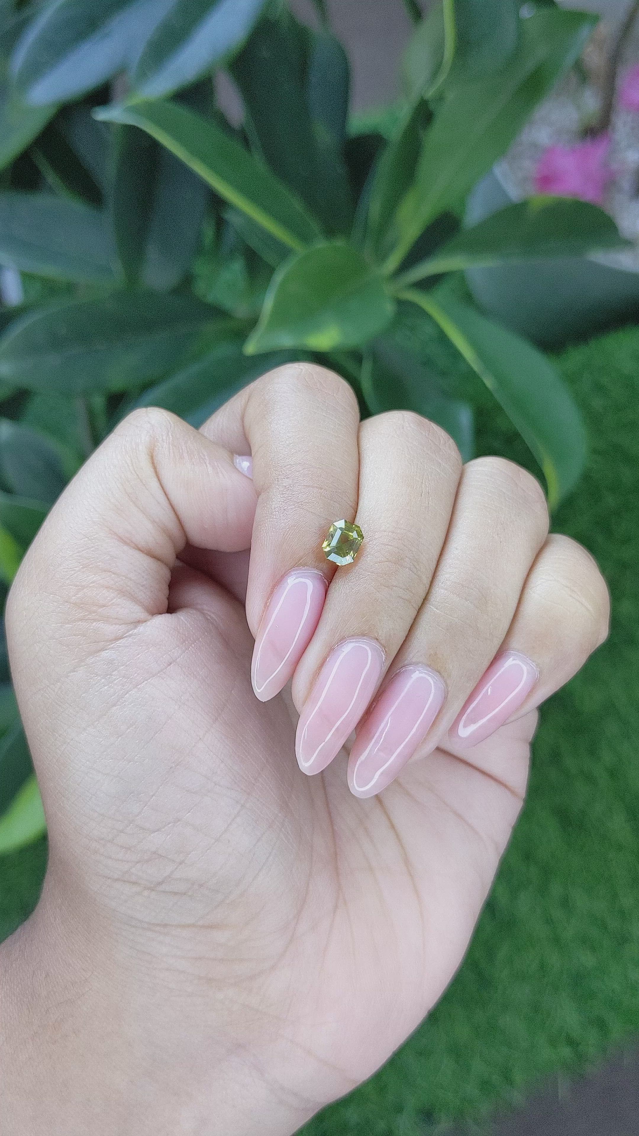 1.04 Ct. Chrysoberyl from Tanzania Size Video