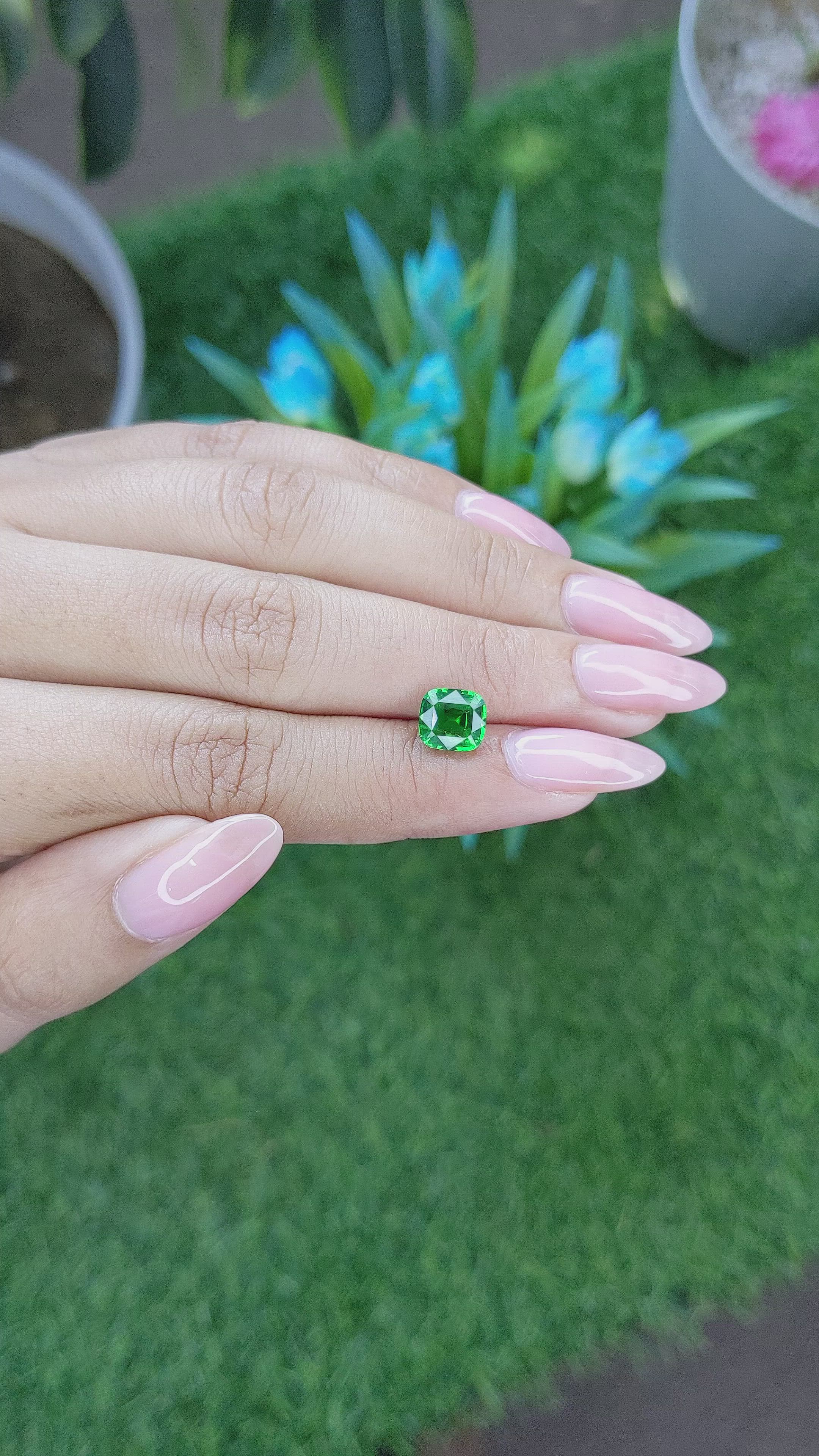 2.43 Ct. Tsavorite Garnet from Tanzania Size Video