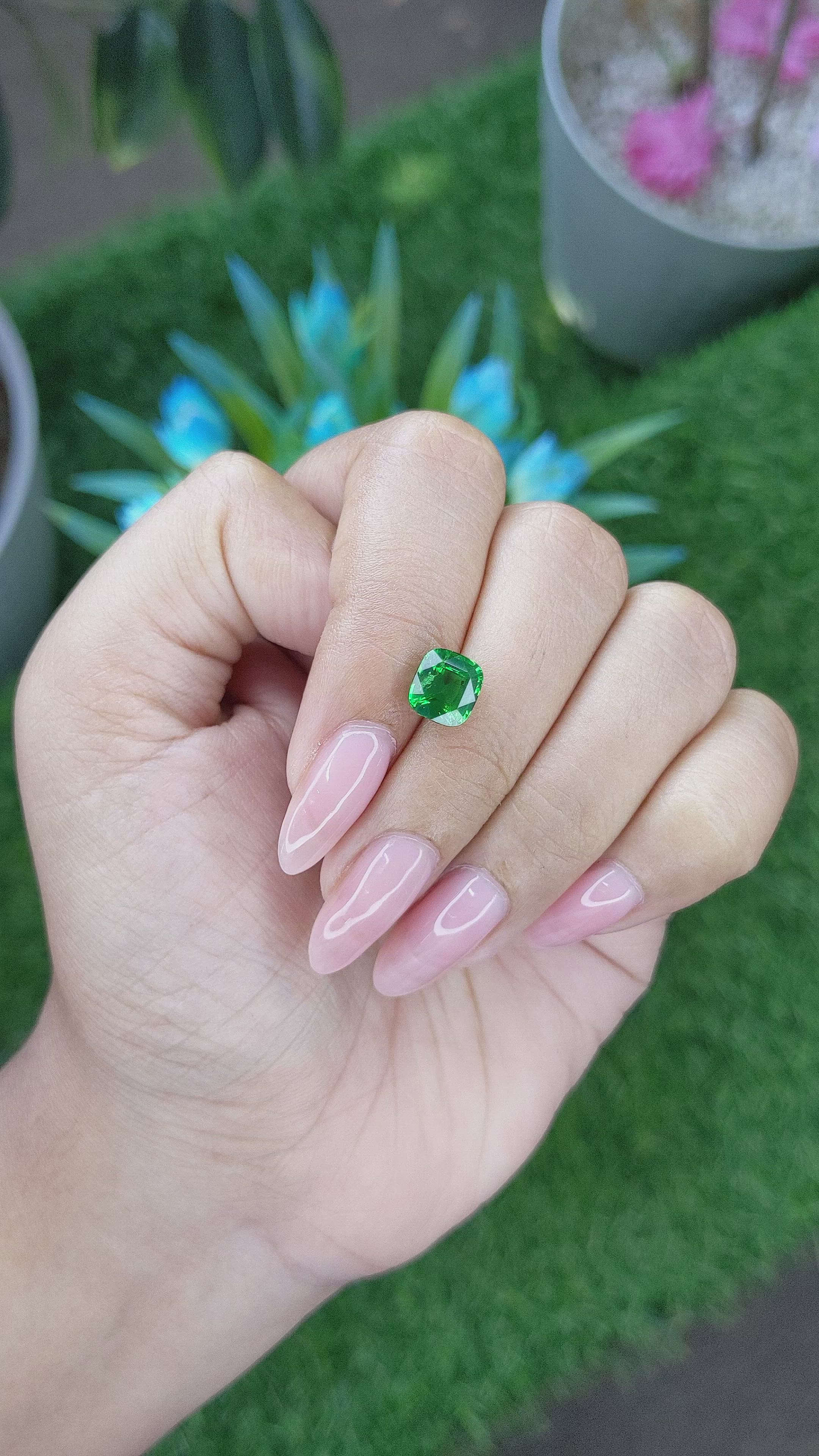 2.43 Ct. Tsavorite Garnet from Tanzania Size Video