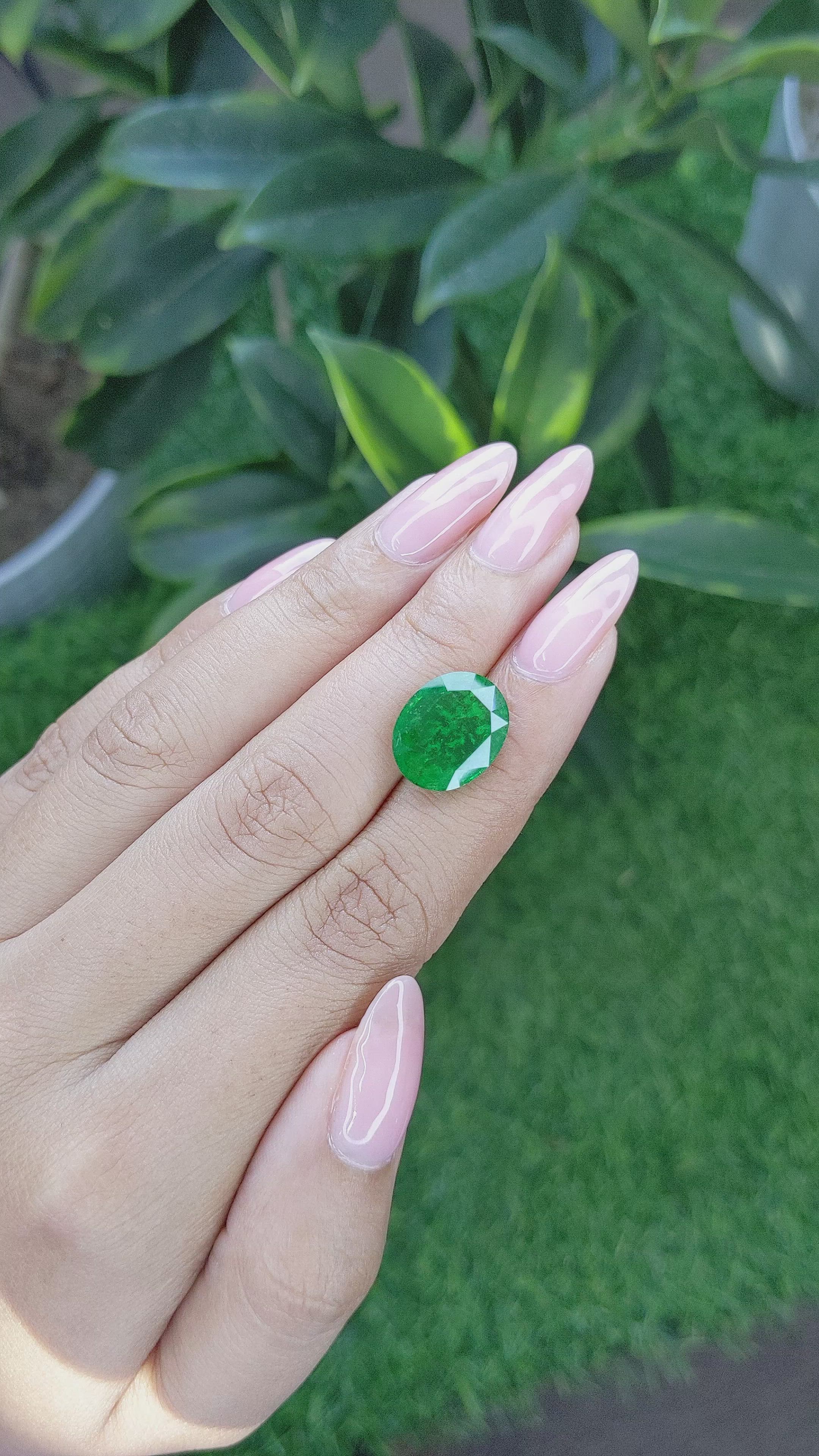 7.75 Ct. Tsavorite Garnet from Tanzania Size Video