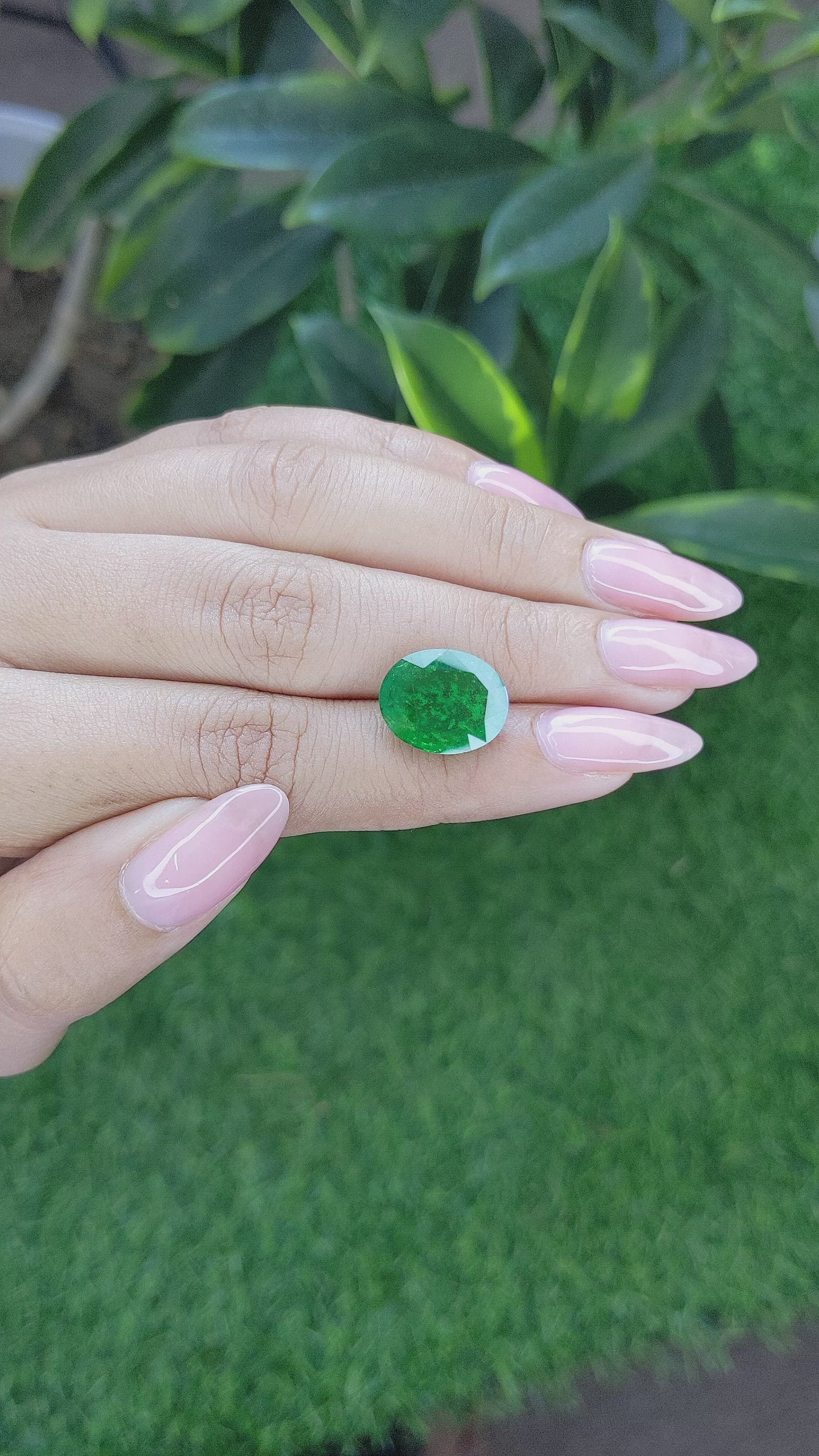 7.75 Ct. Tsavorite Garnet from Tanzania Size Video