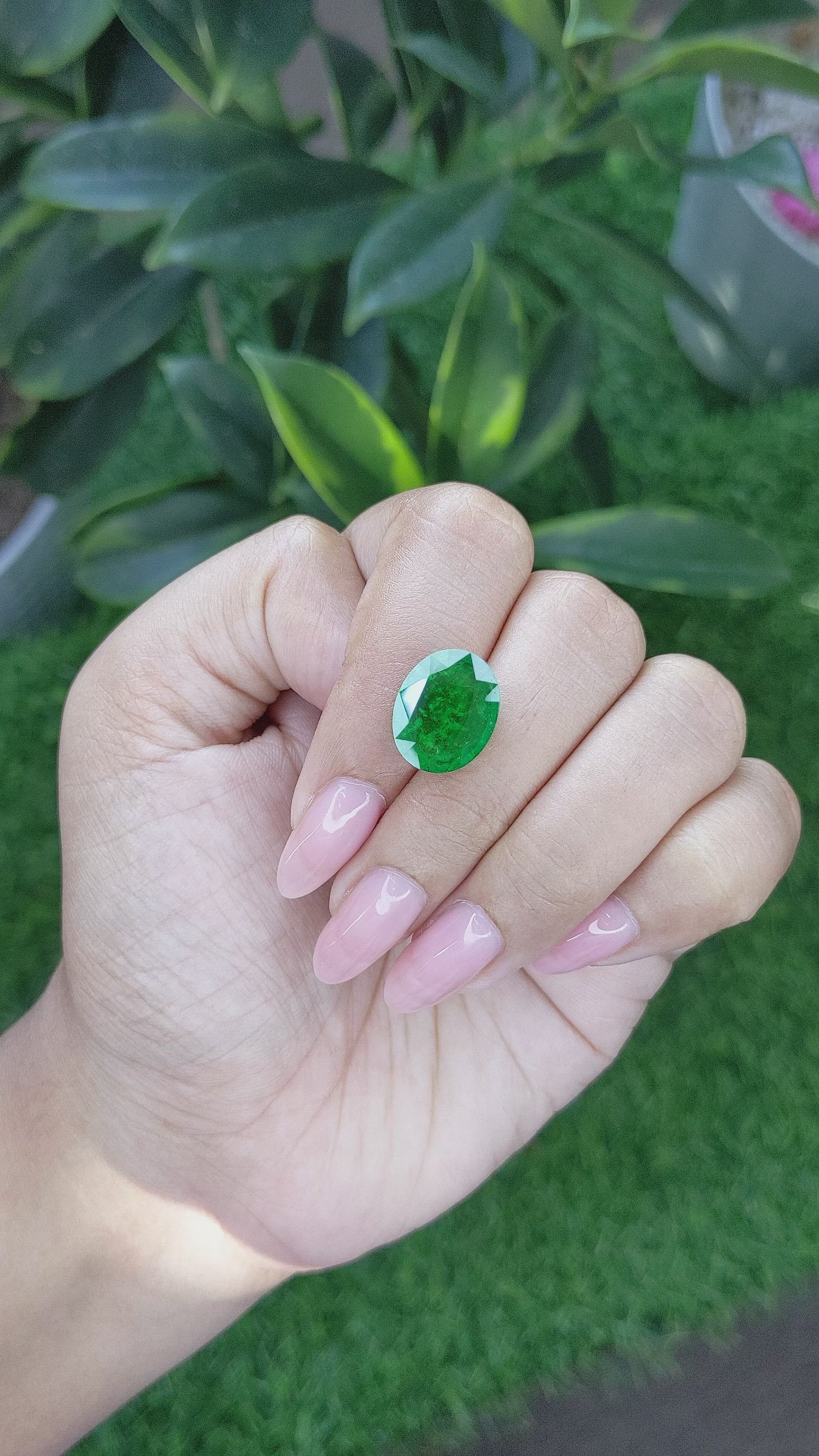 7.75 Ct. Tsavorite Garnet from Tanzania Size Video