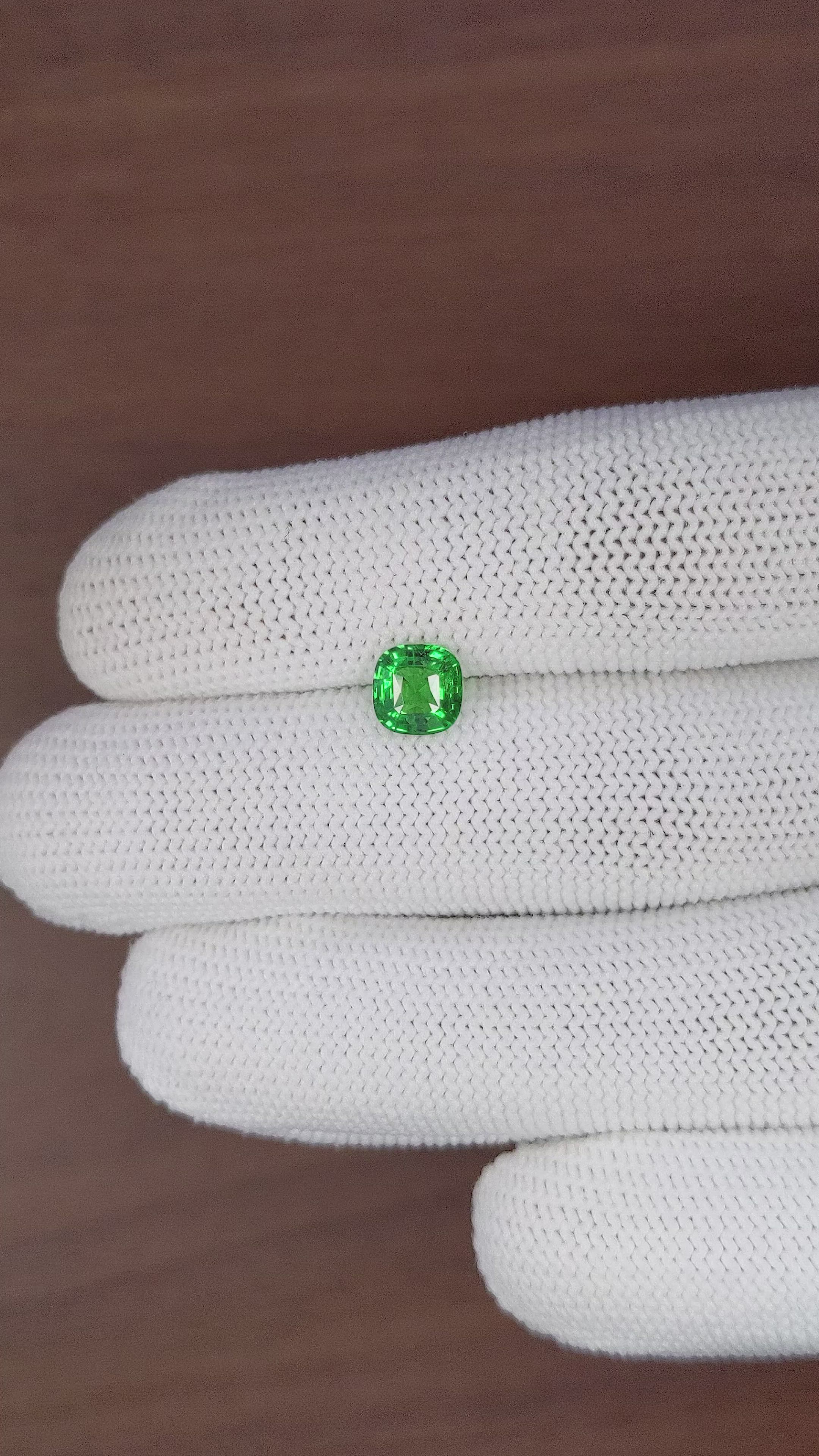 1.30 Ct. Tsavorite Garnet from Tanzania Size Video
