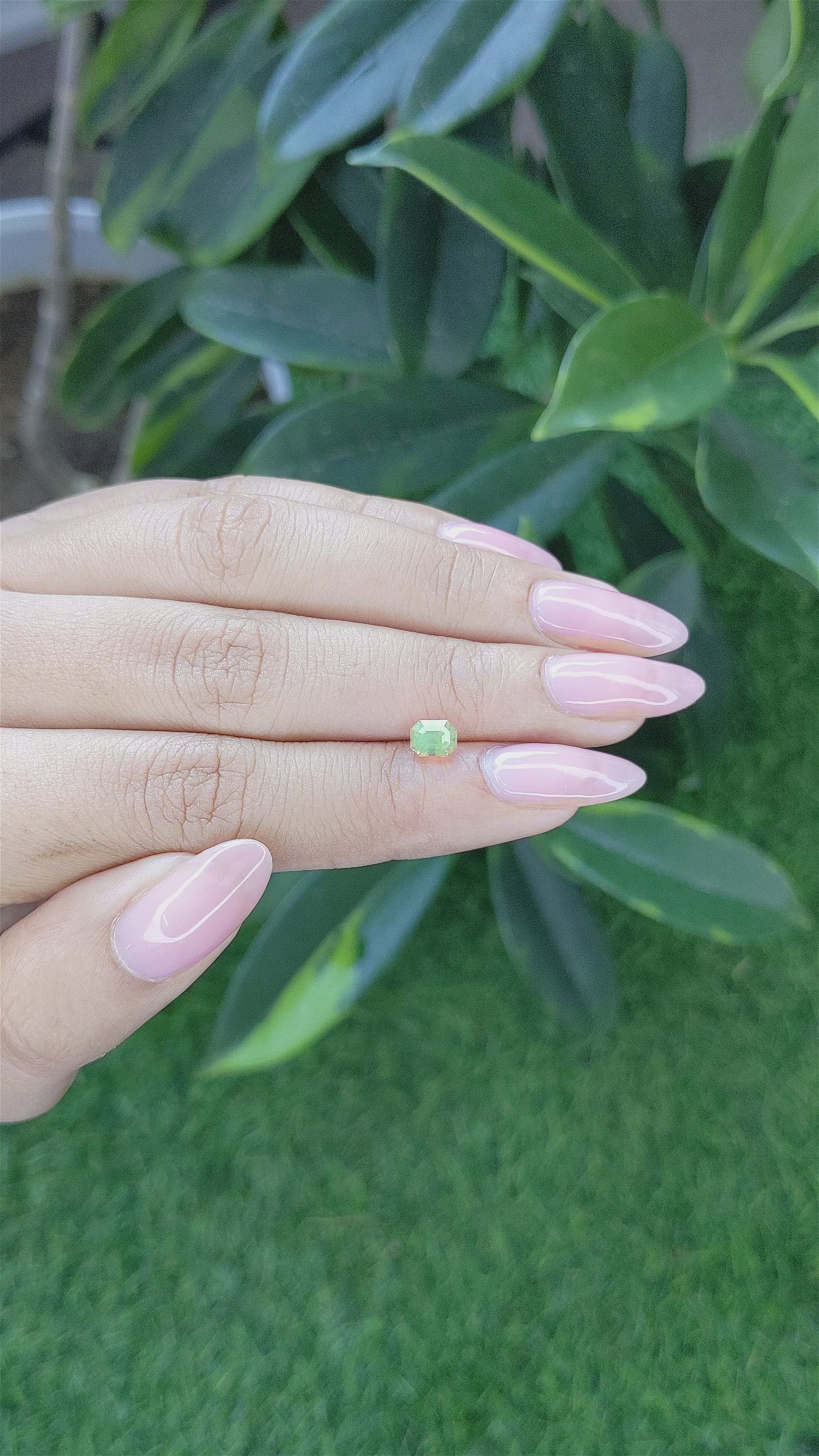 0.81 Ct. Chrysoberyl from Tanzania Size Video