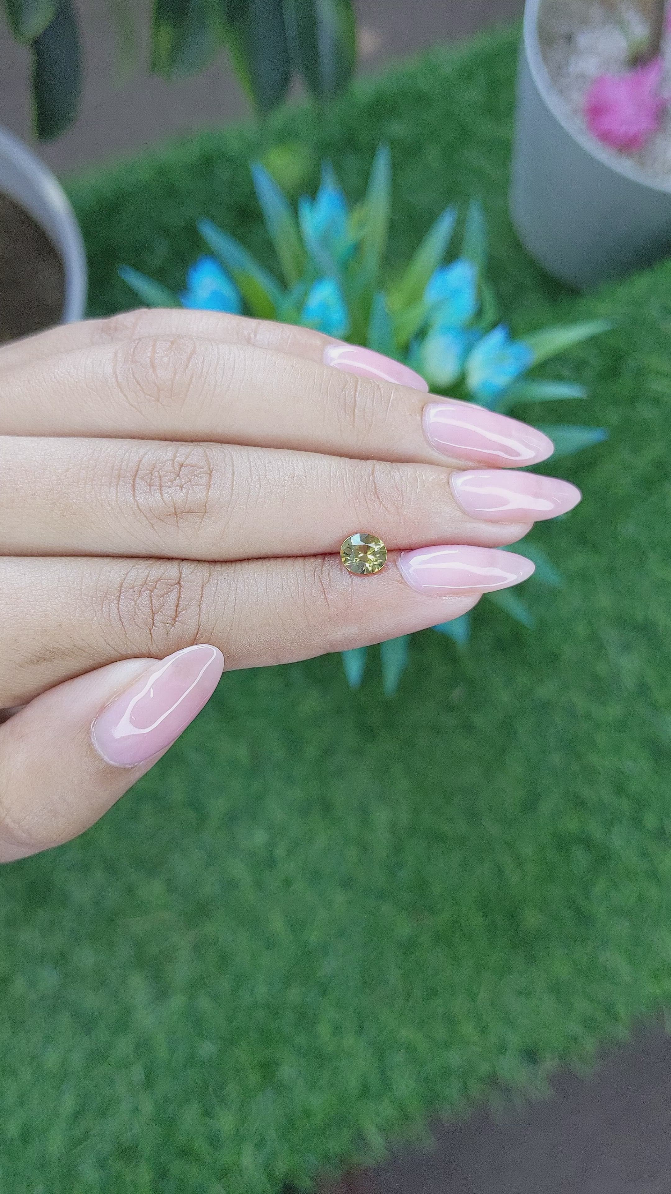 0.92 Ct. Chrysoberyl from Tanzania Size Video