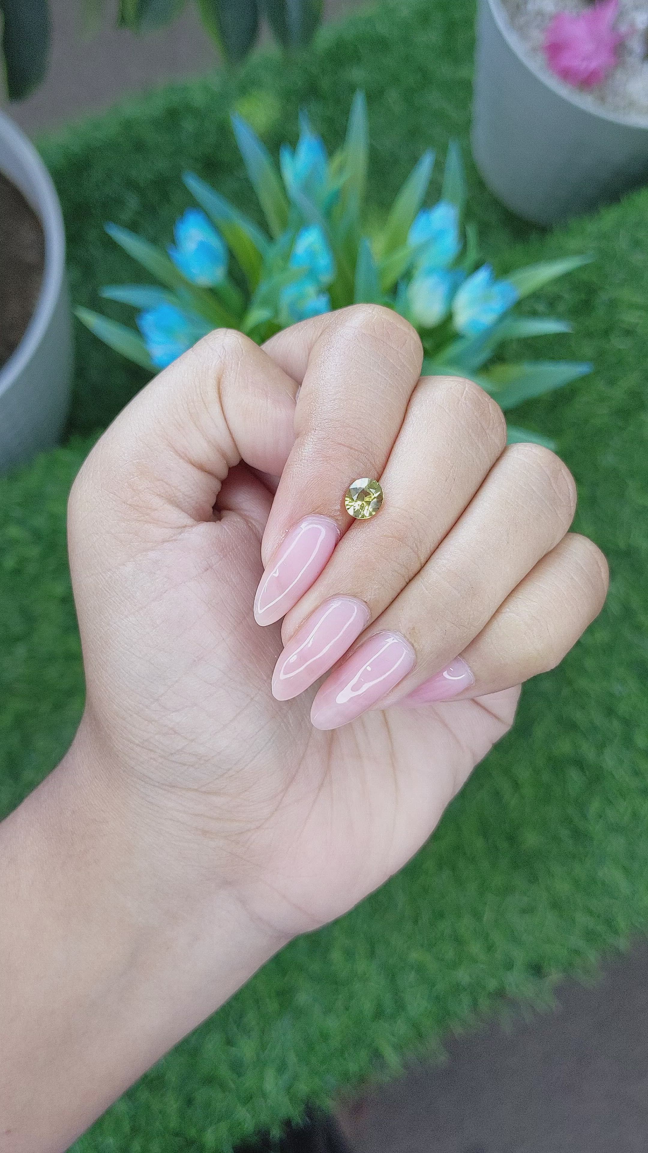 0.92 Ct. Chrysoberyl from Tanzania Size Video