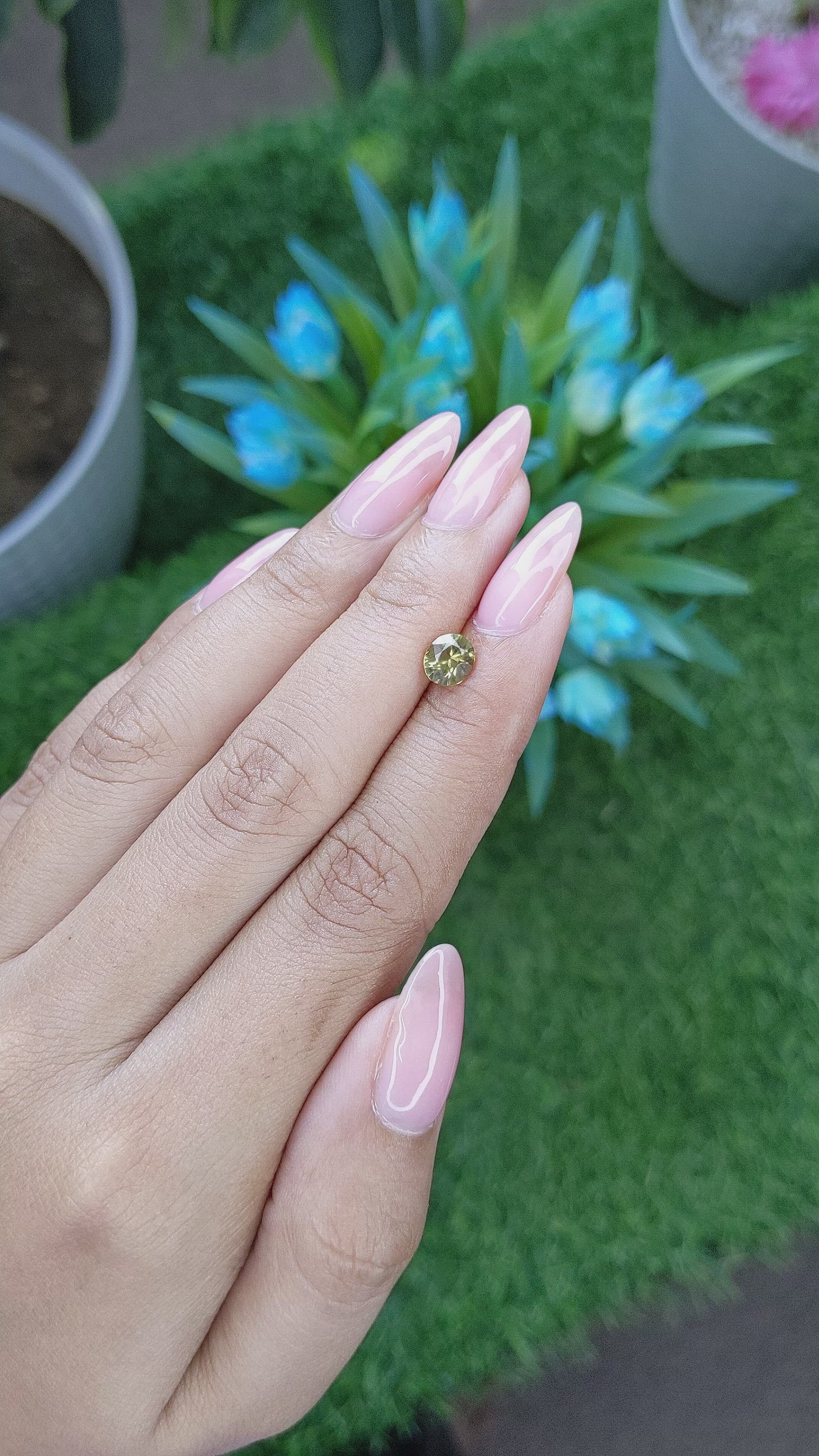 0.92 Ct. Chrysoberyl from Tanzania Size Video