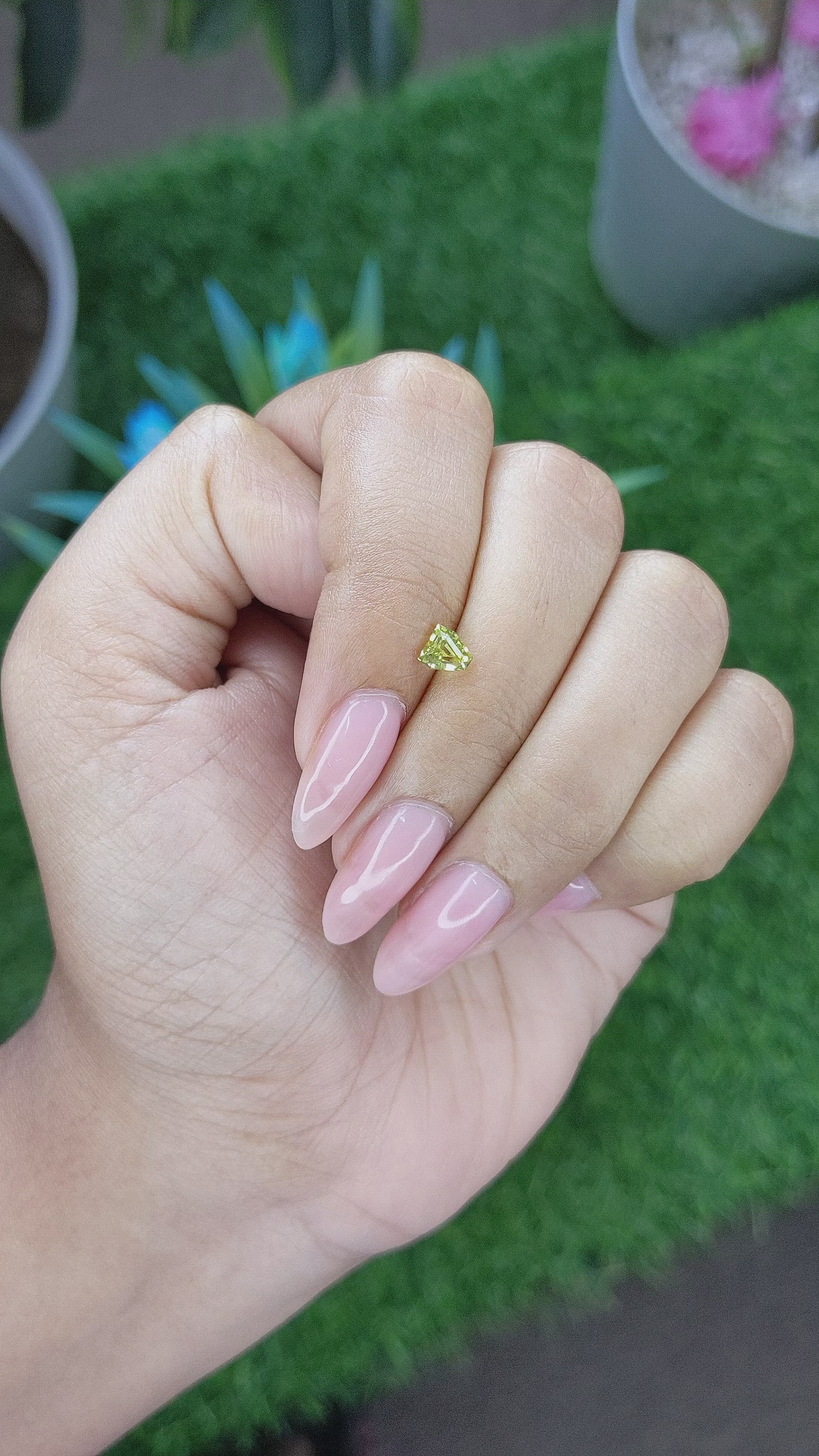 0.52 Ct. Chrysoberyl from Tanzania Size Video