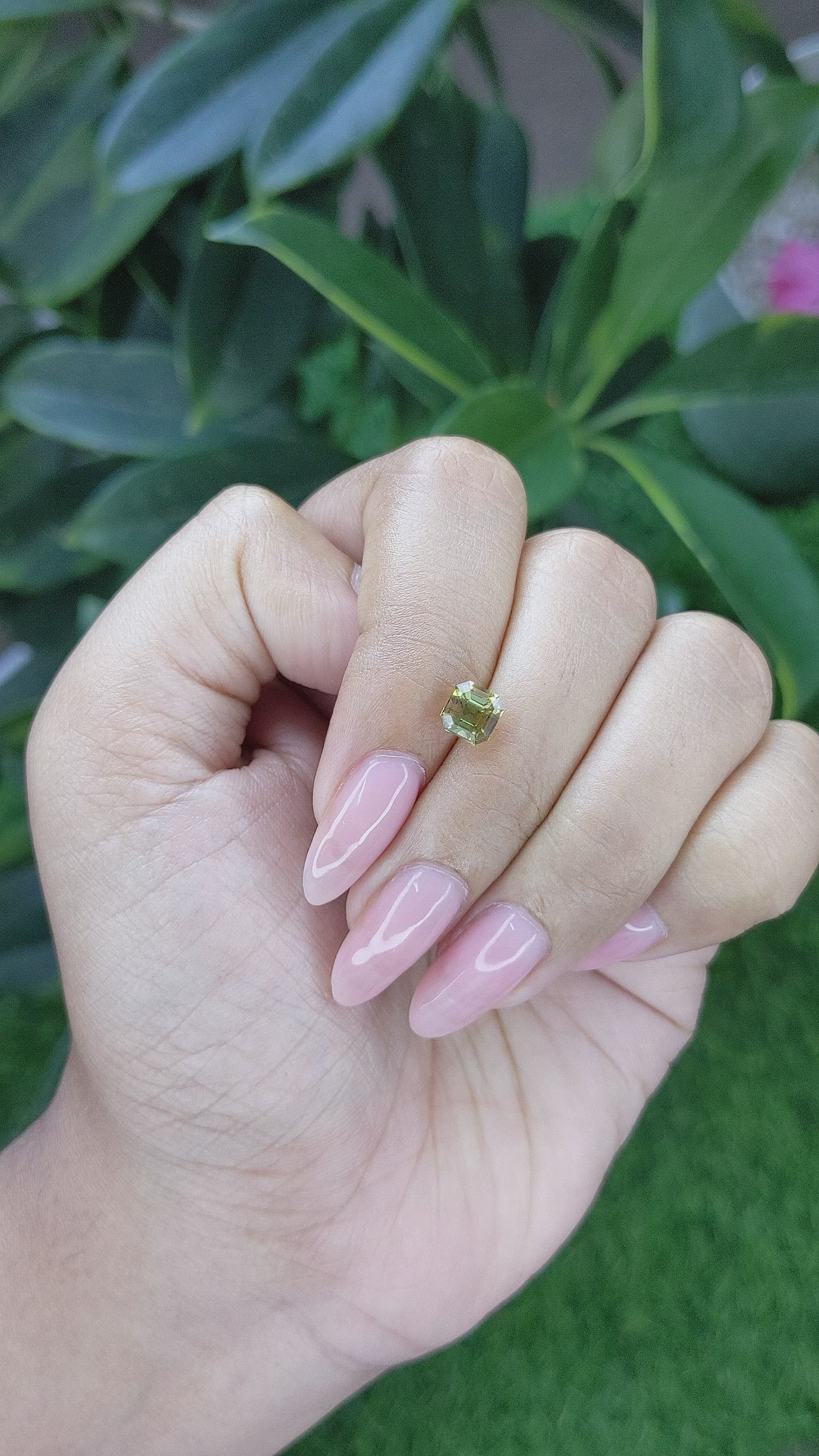 1.24 Ct. Chrysoberyl from Tanzania Size Video