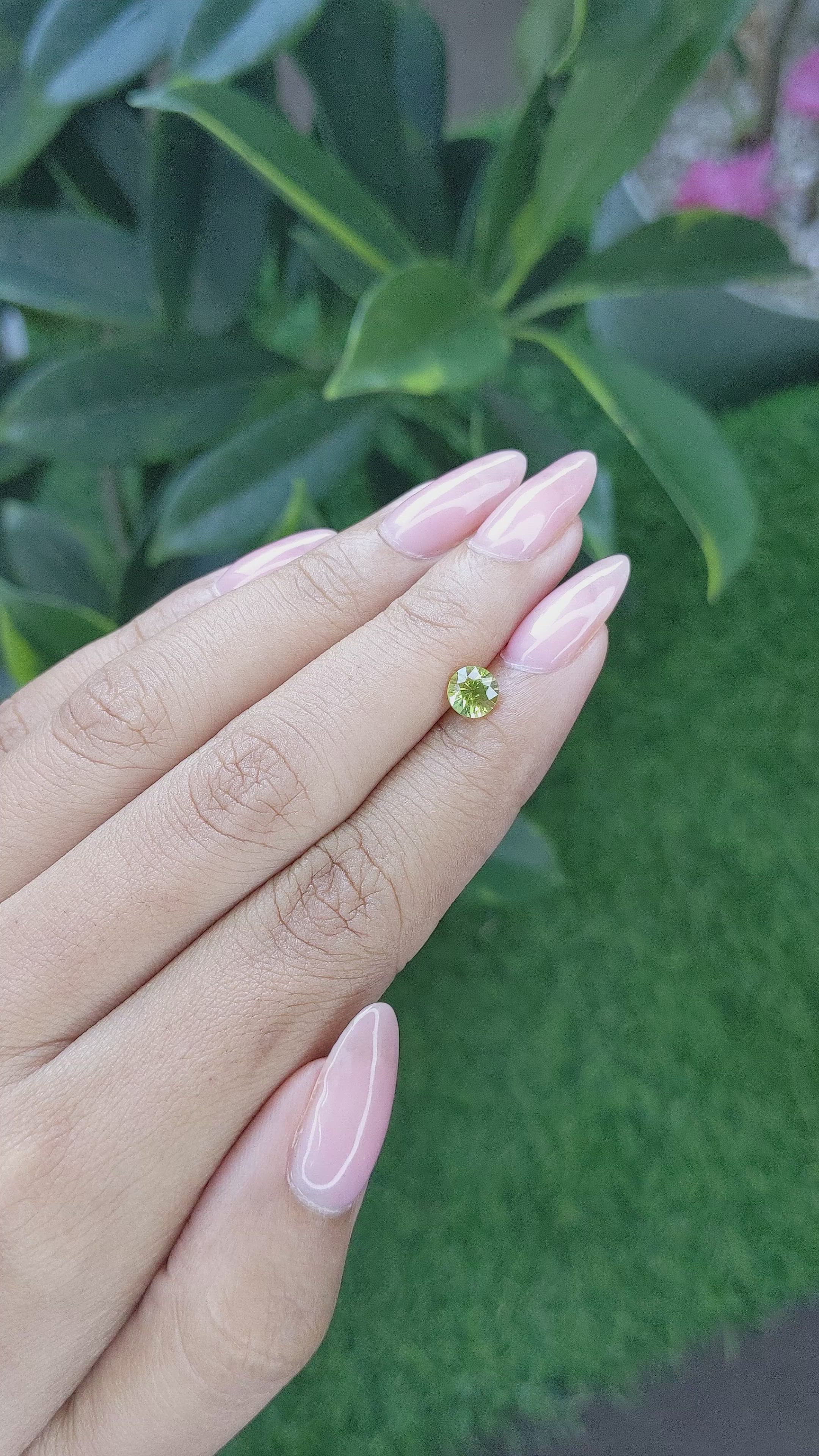 0.83 Ct. Chrysoberyl from Tanzania Size Video